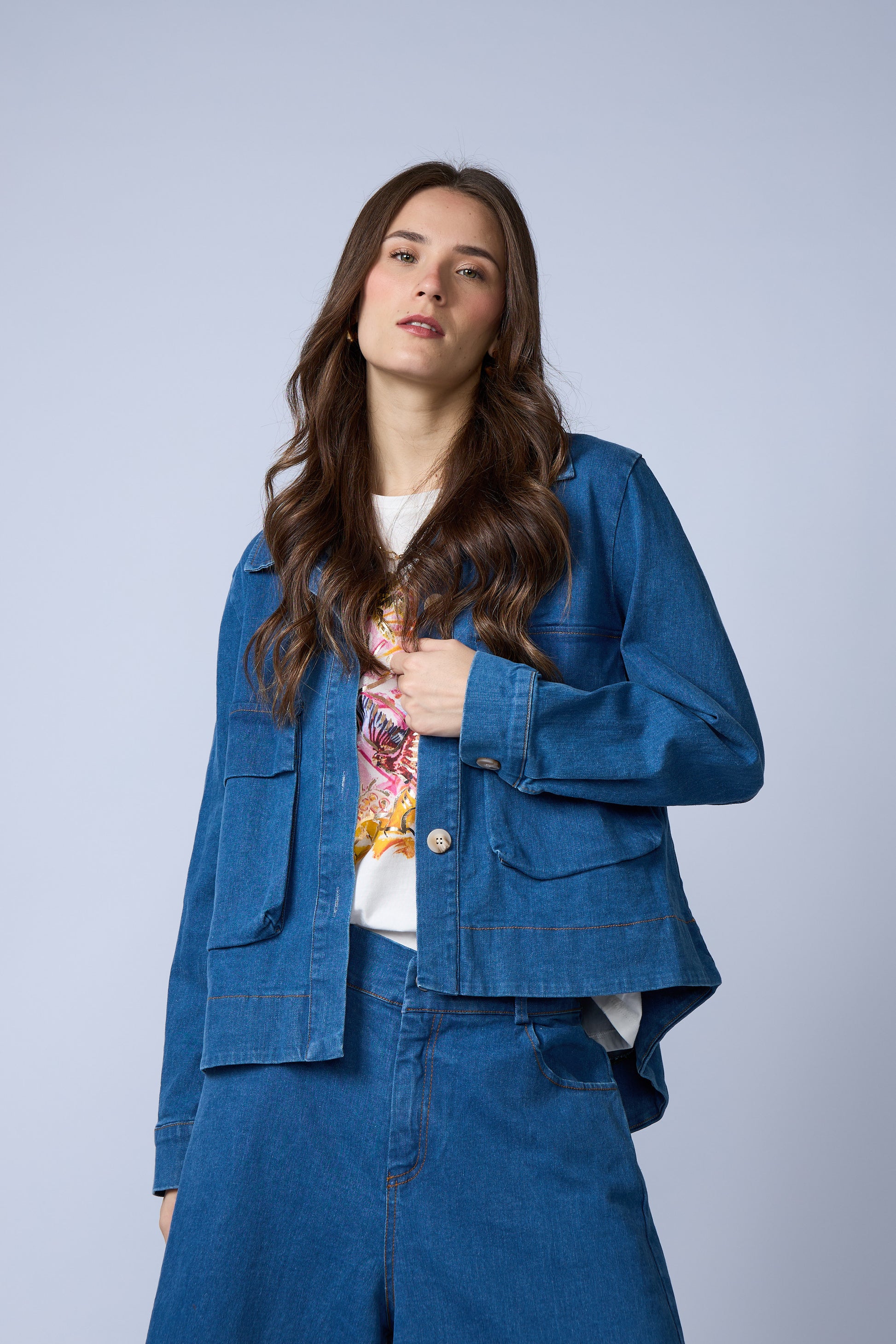Chaqueta Denim Cargo
