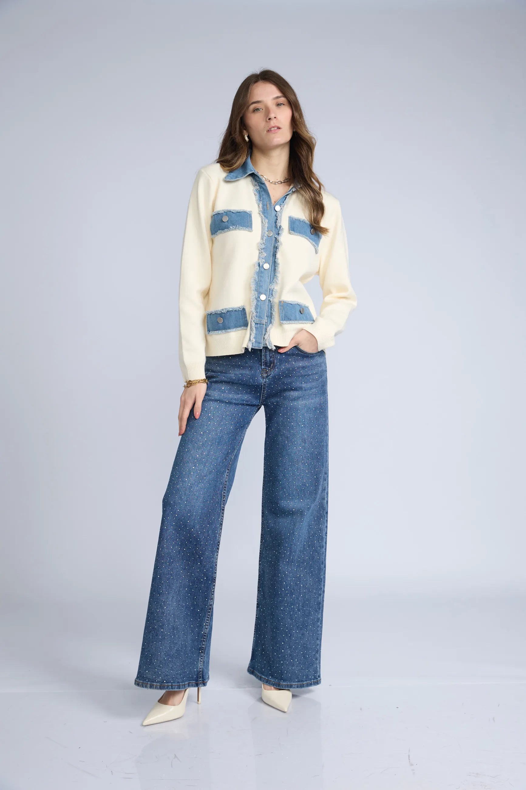Chaqueta Detalles Denim