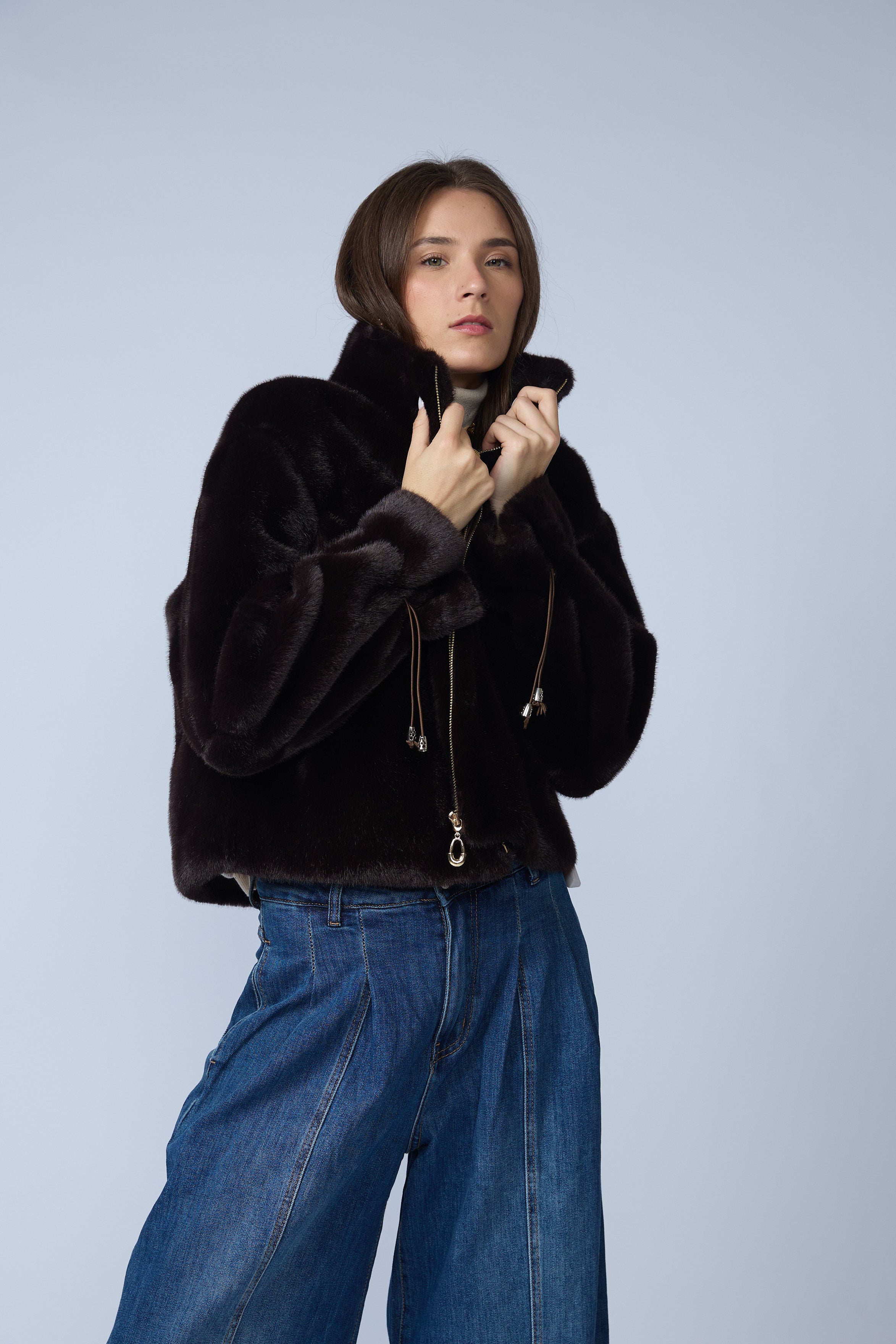 Chaqueta Fur Mangas Regulables
