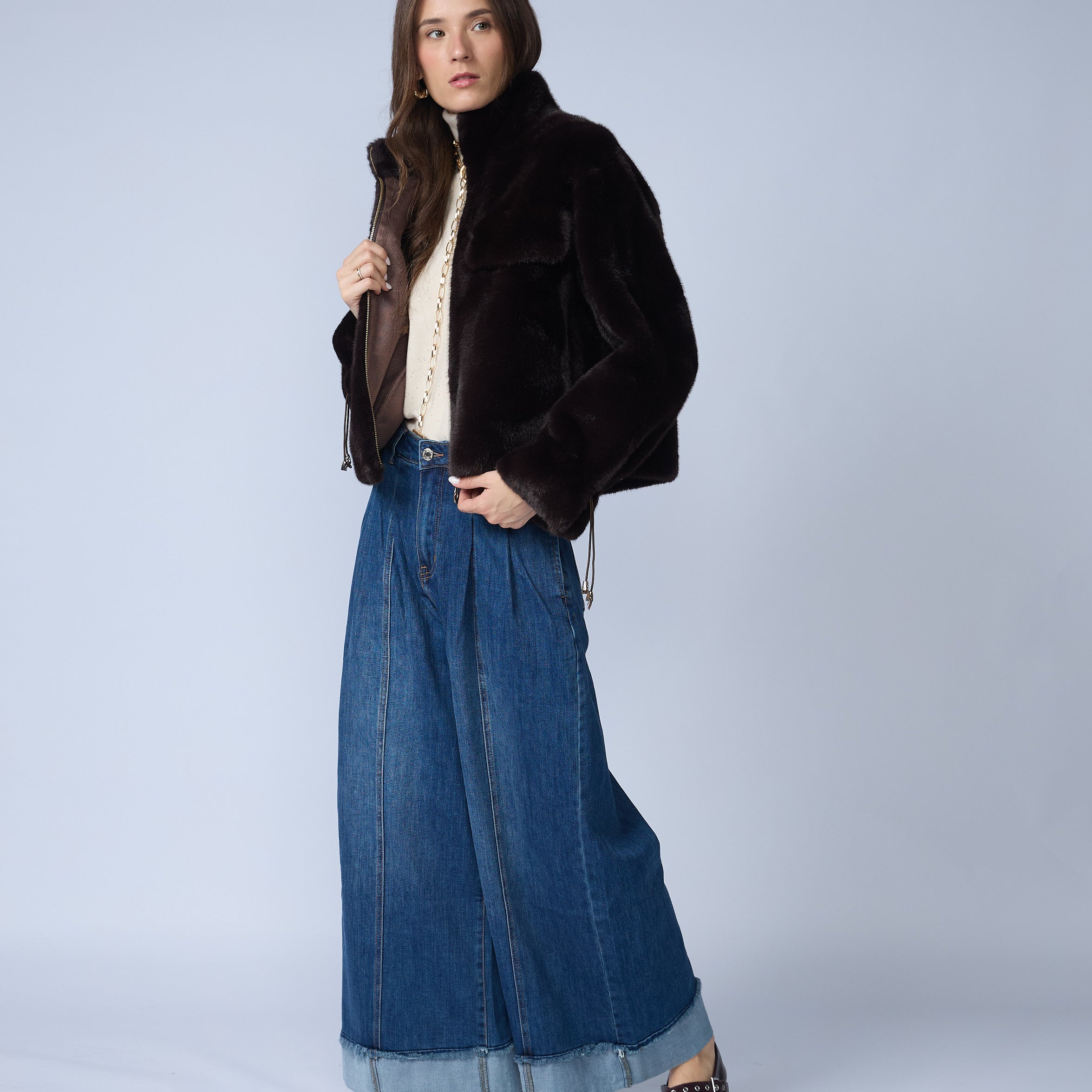 Chaqueta Fur Mangas Regulables
