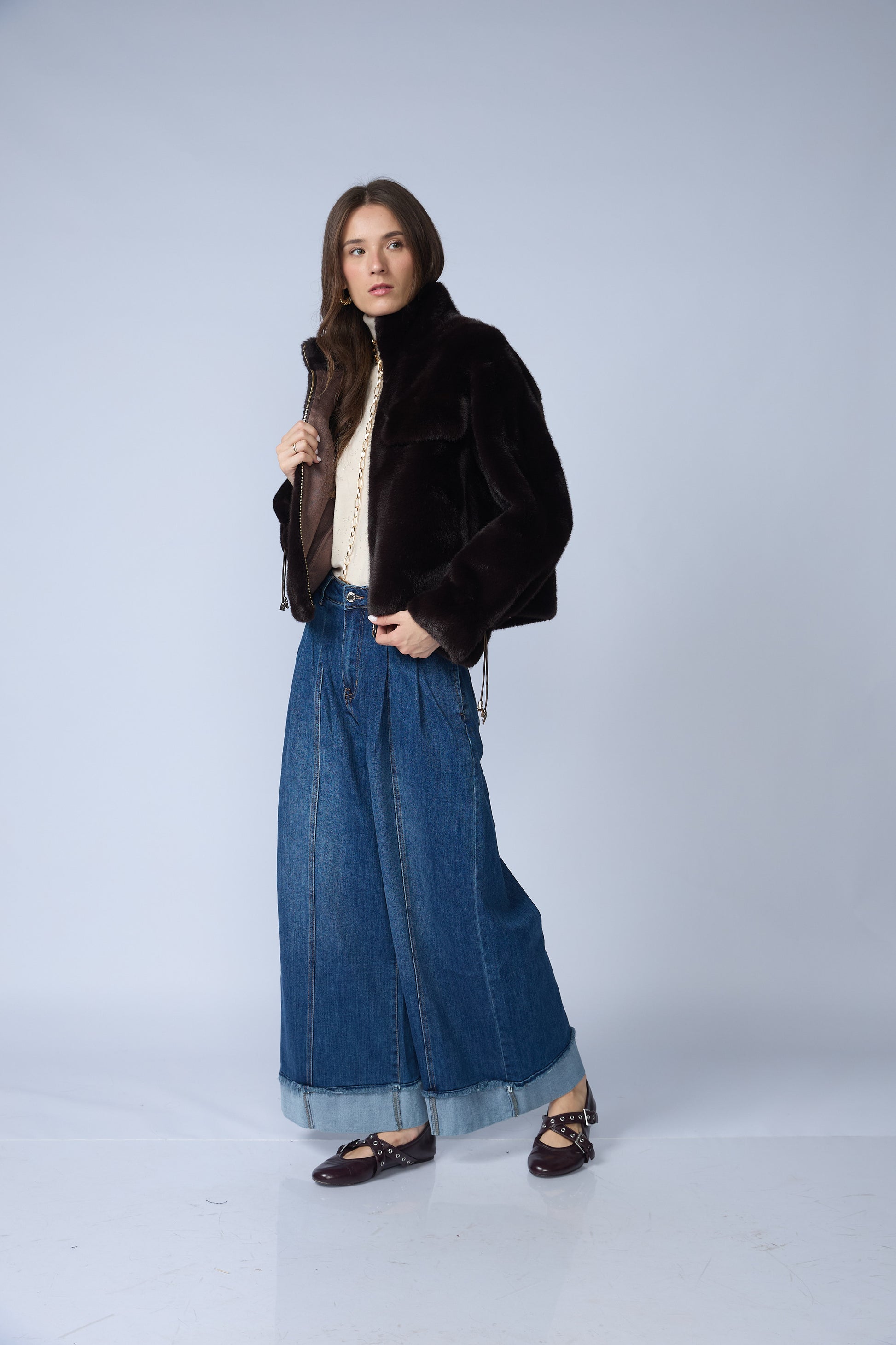Chaqueta Fur Mangas Regulables