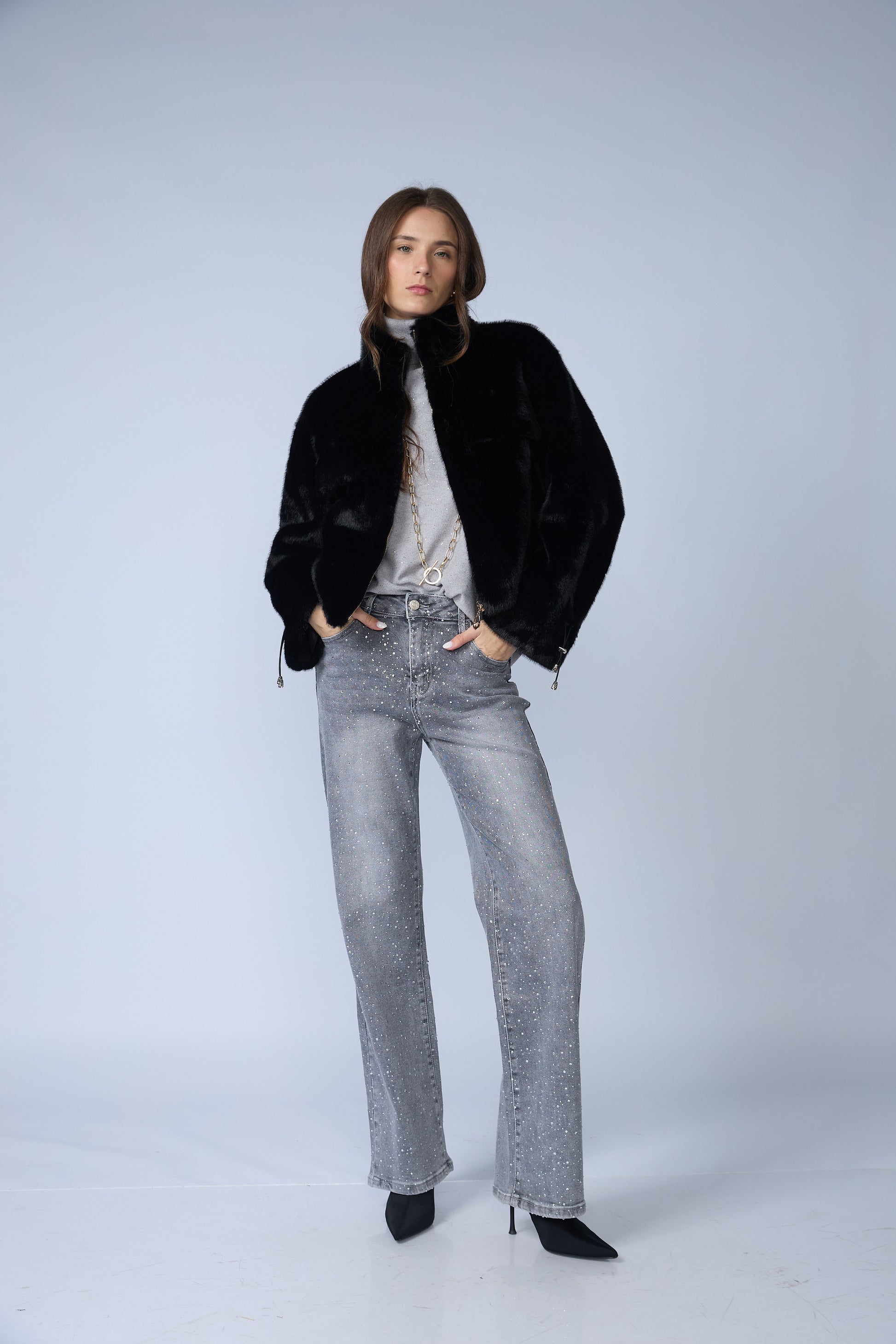 Chaqueta Fur Mangas Regulables