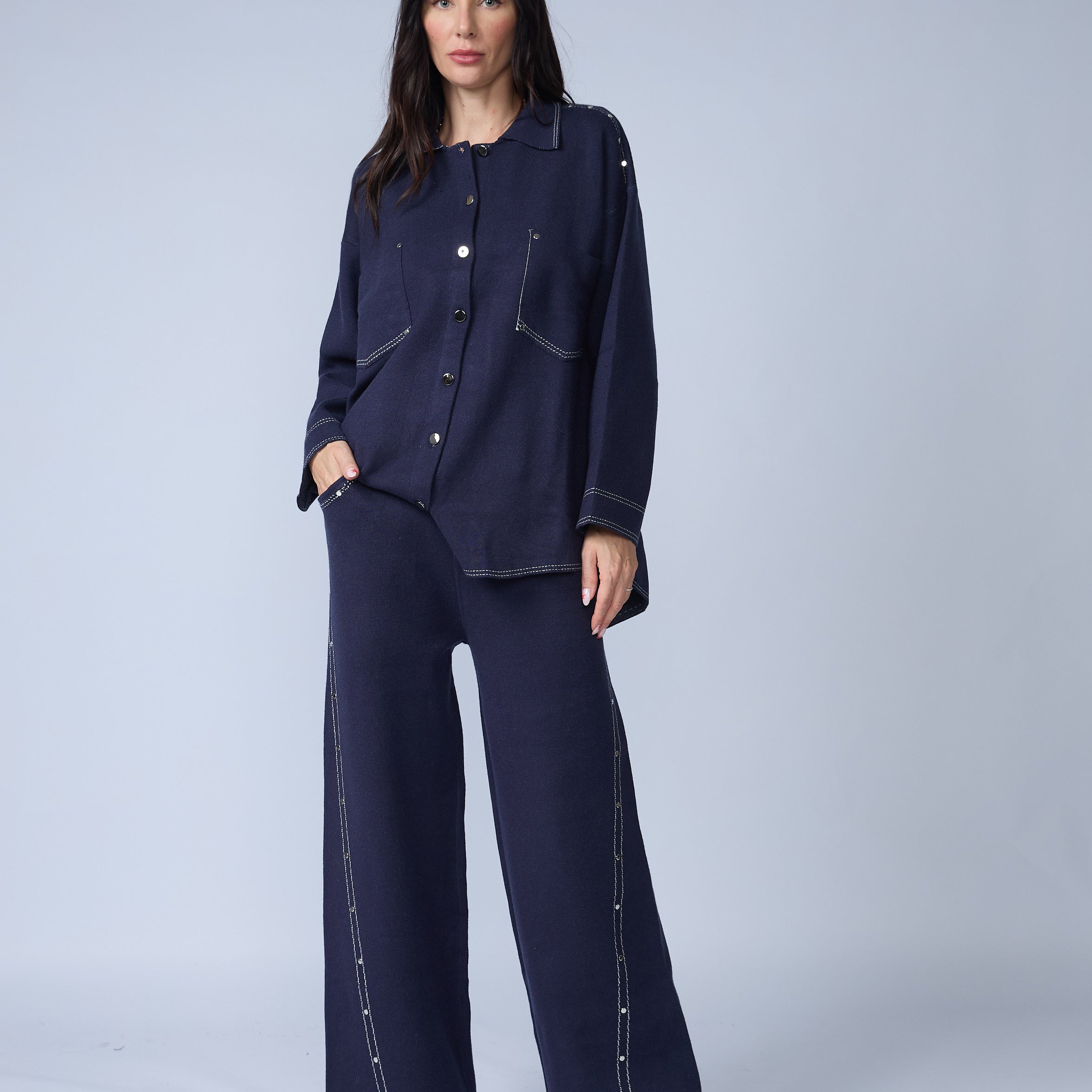 Set Chaqueta y Pantalon Pespunte