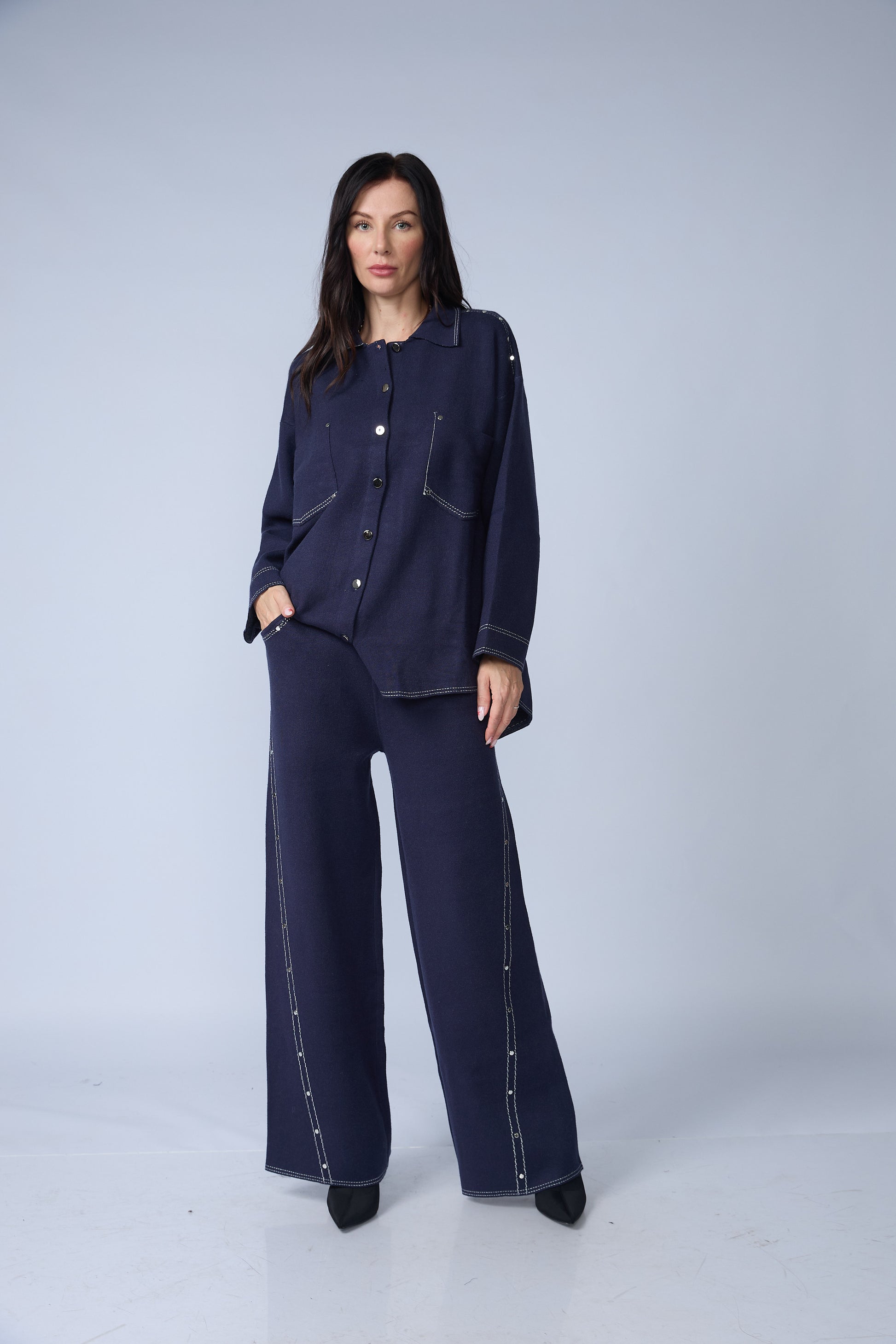Set Chaqueta y Pantalon Pespunte