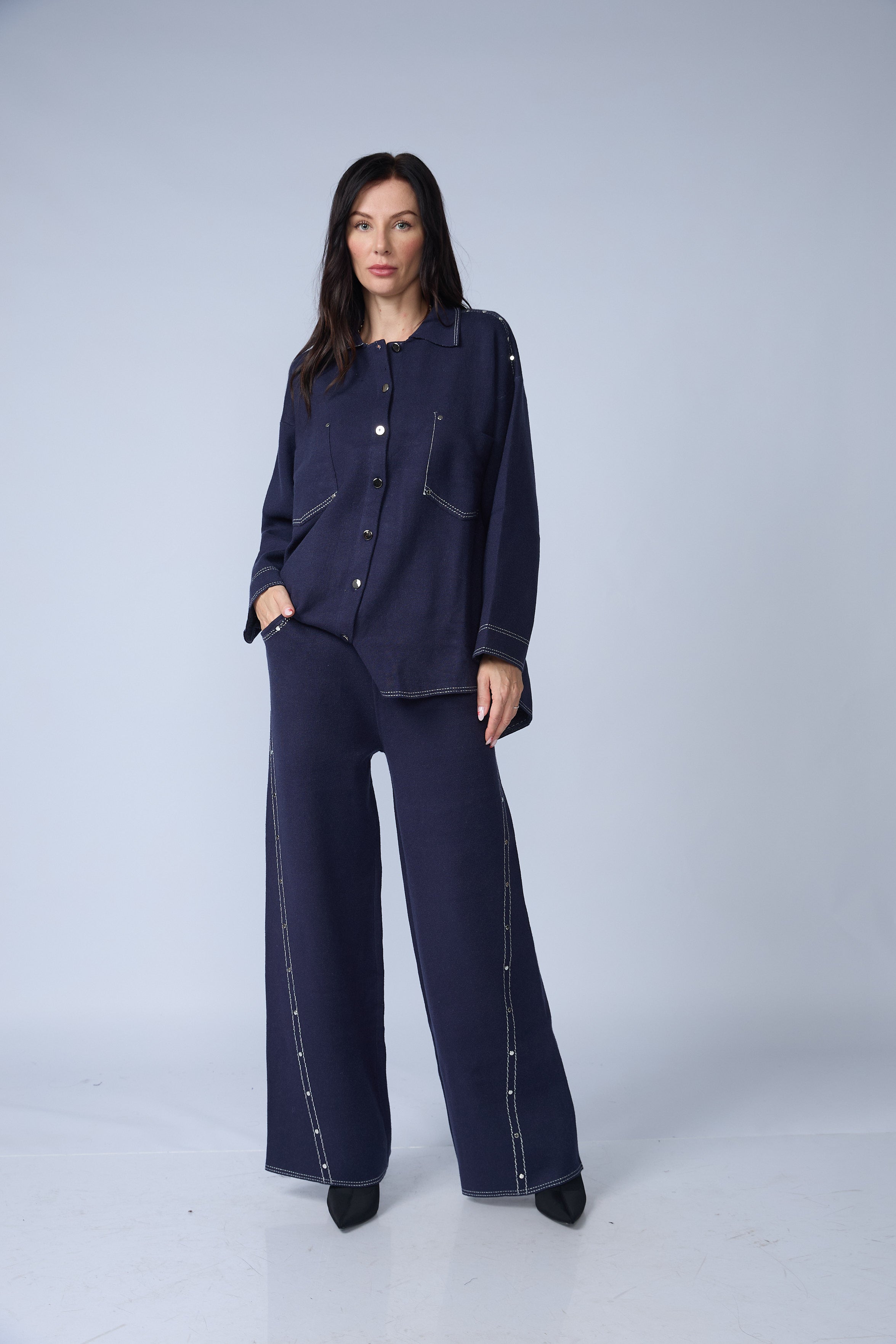Set Chaqueta y Pantalon Pespunte