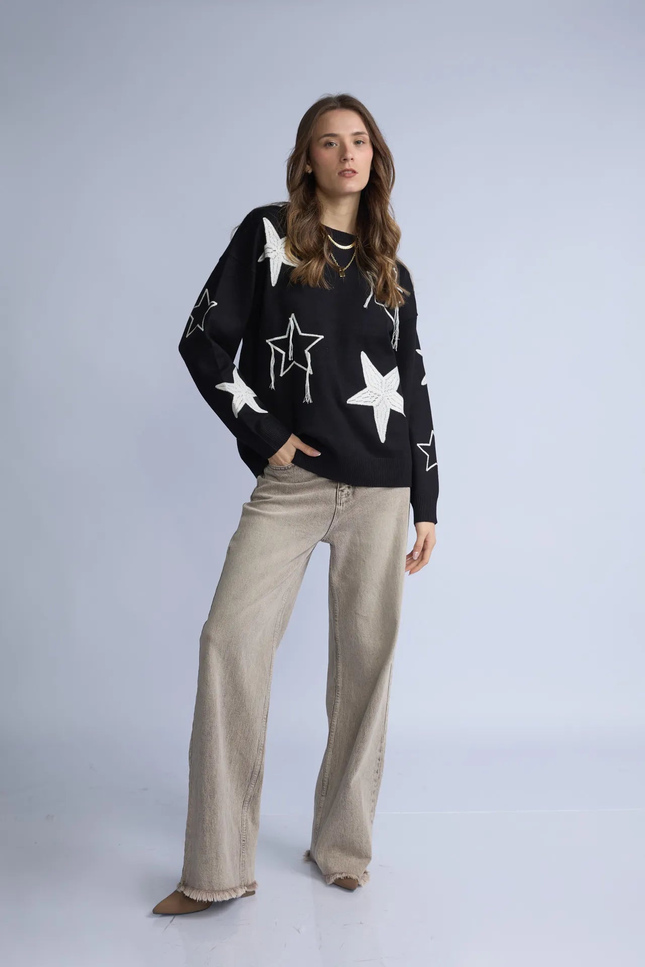 Chompa Estrellas Bordadas