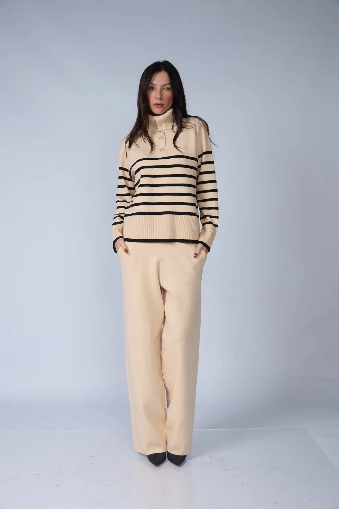 Conjunto Pantalon y Chompa Rayas