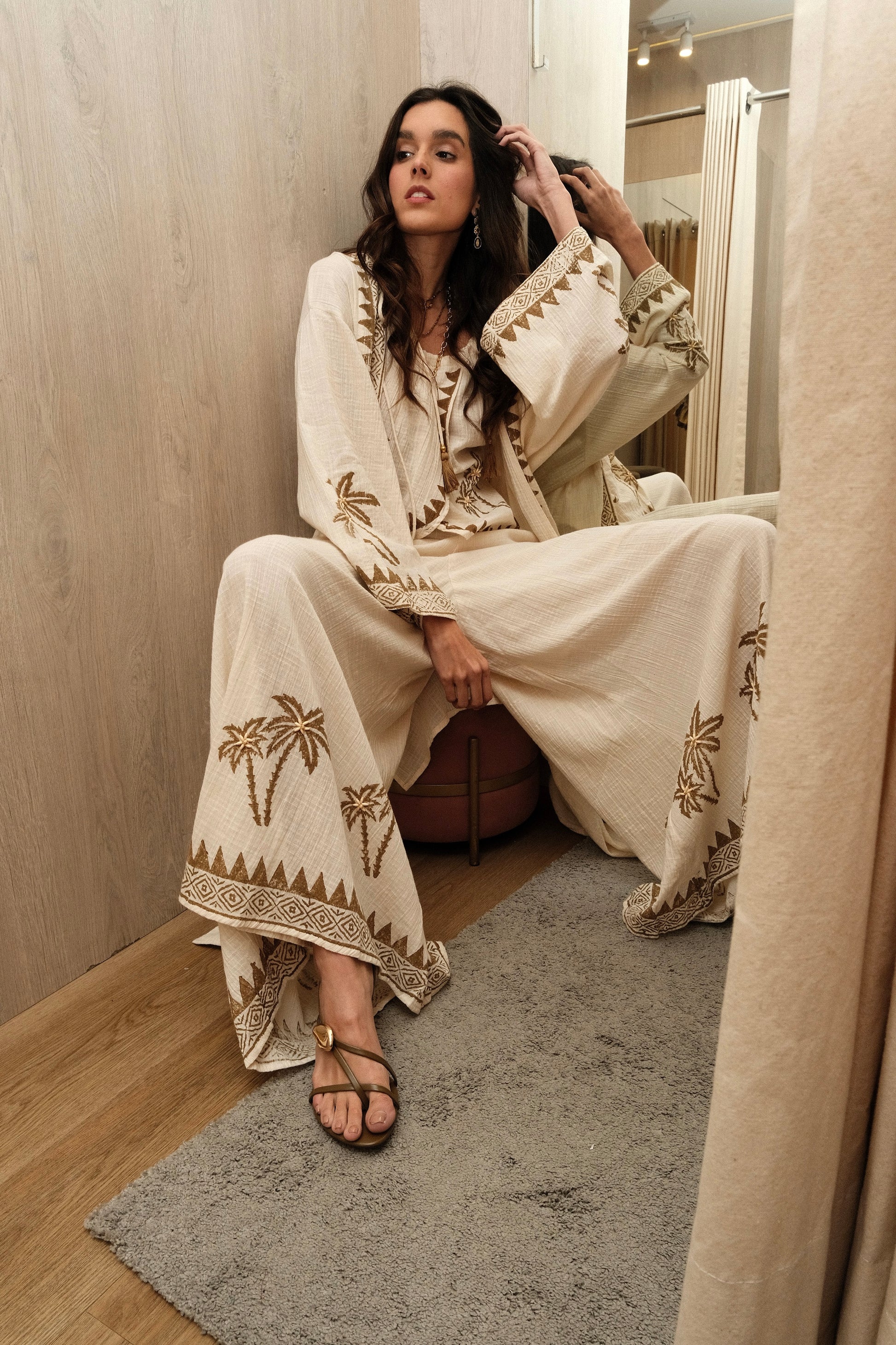 Conjunto Top y Pantalon Palmeras