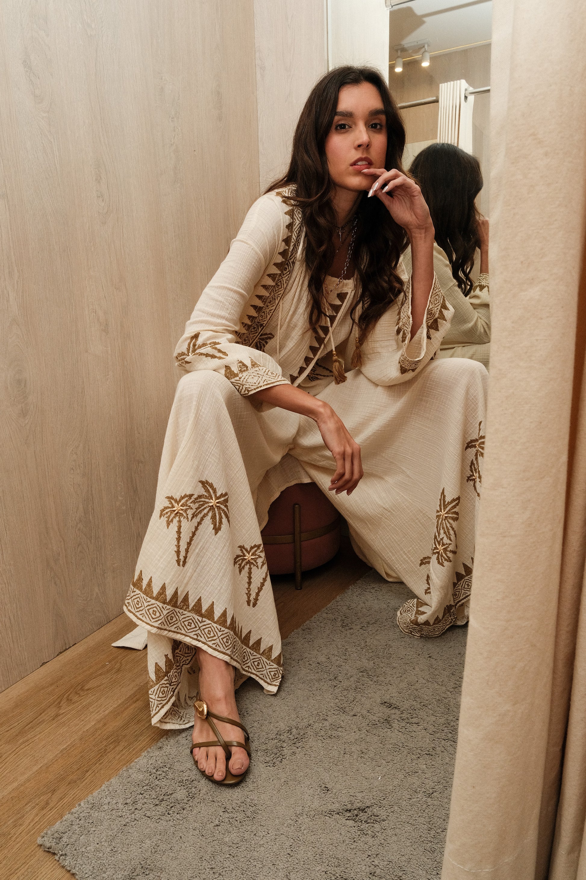 Conjunto Top y Pantalon Palmeras