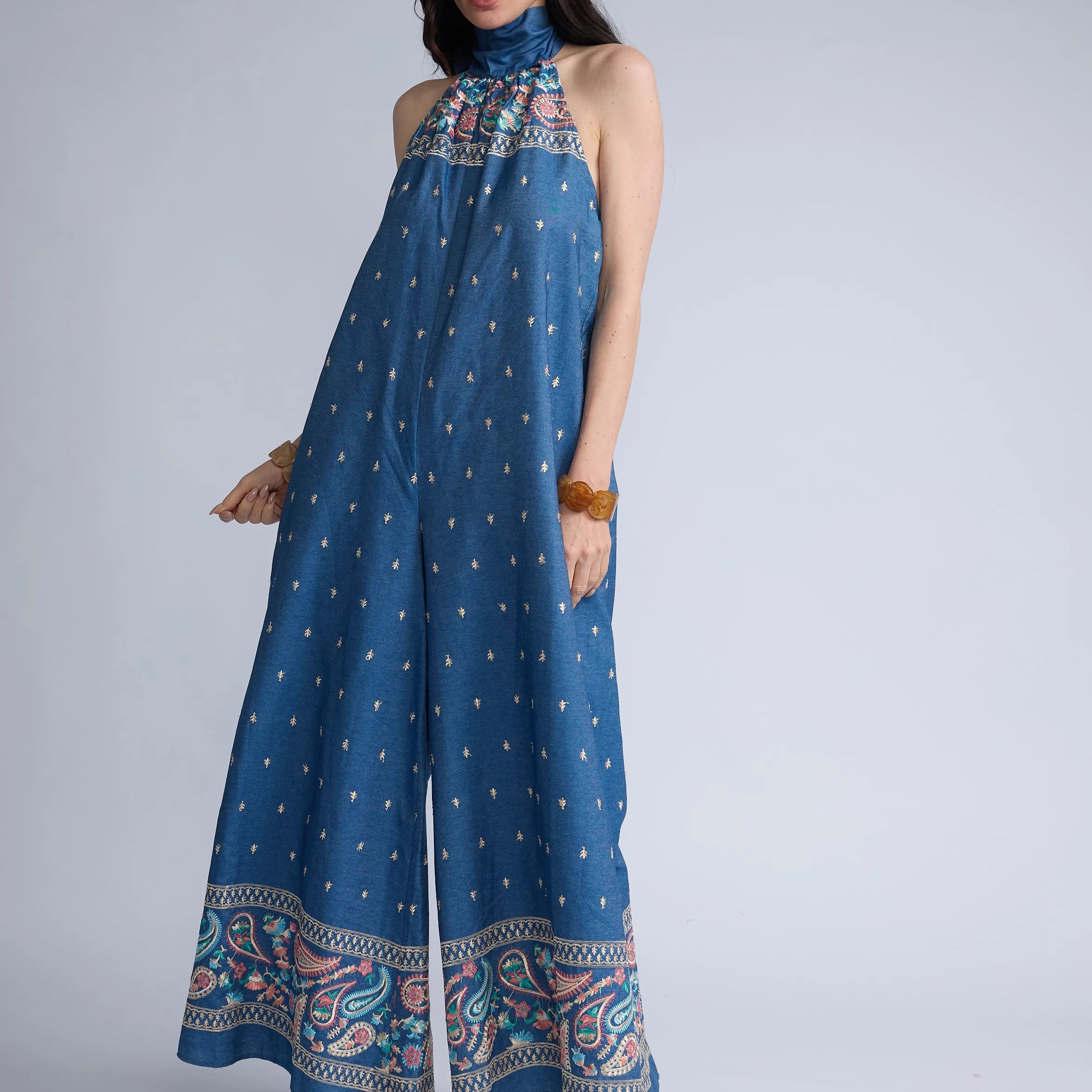 Enterizo Denim Halter