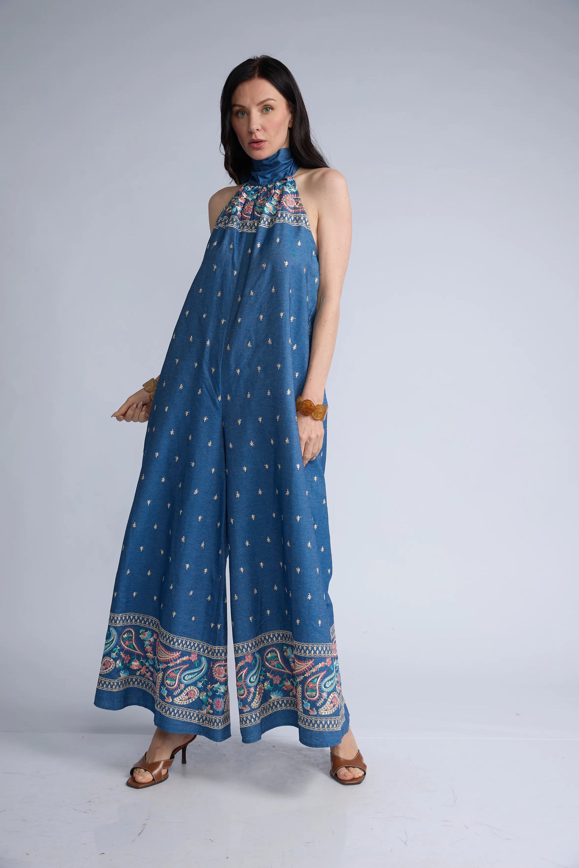 Enterizo Denim Halter