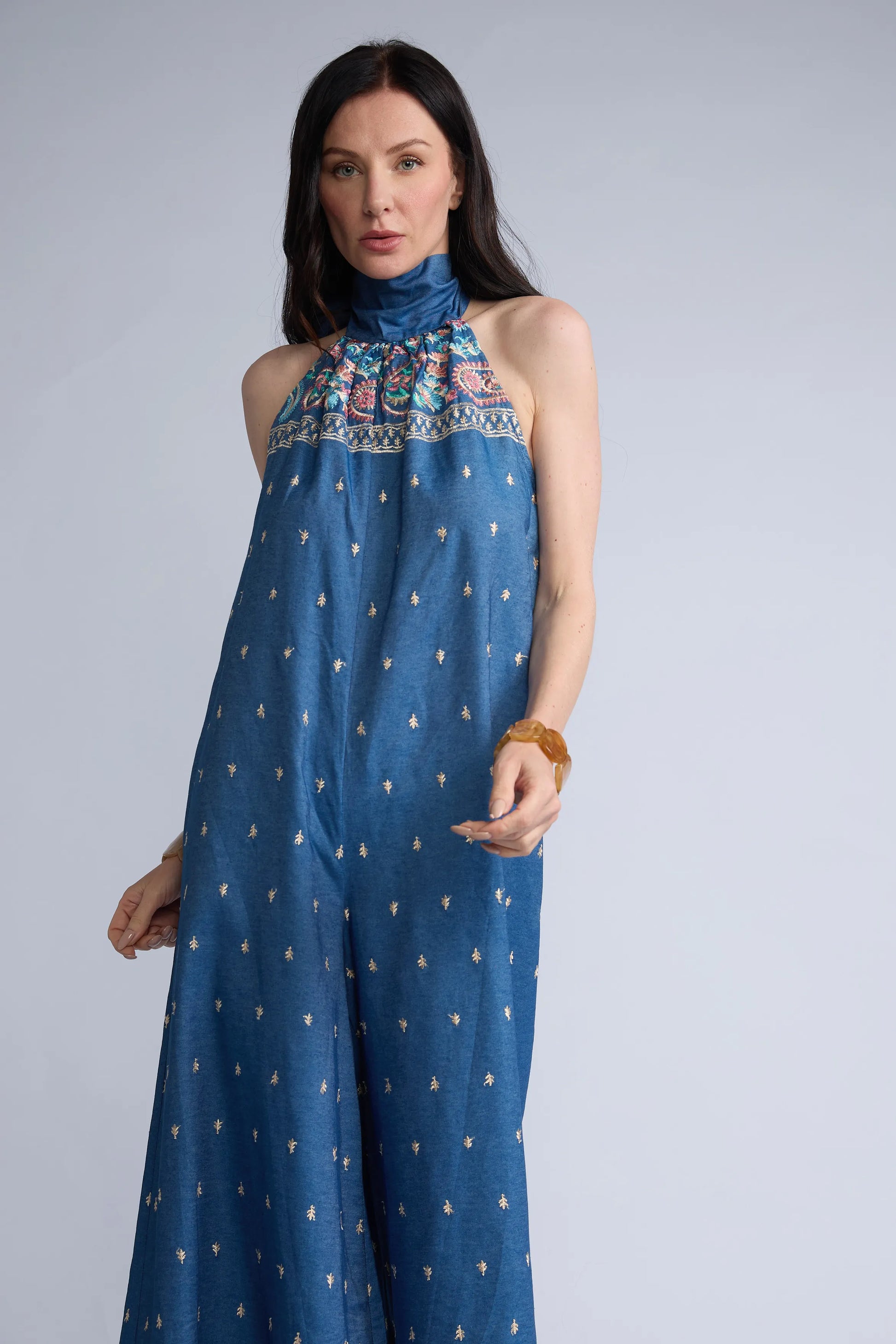 Enterizo Denim Halter