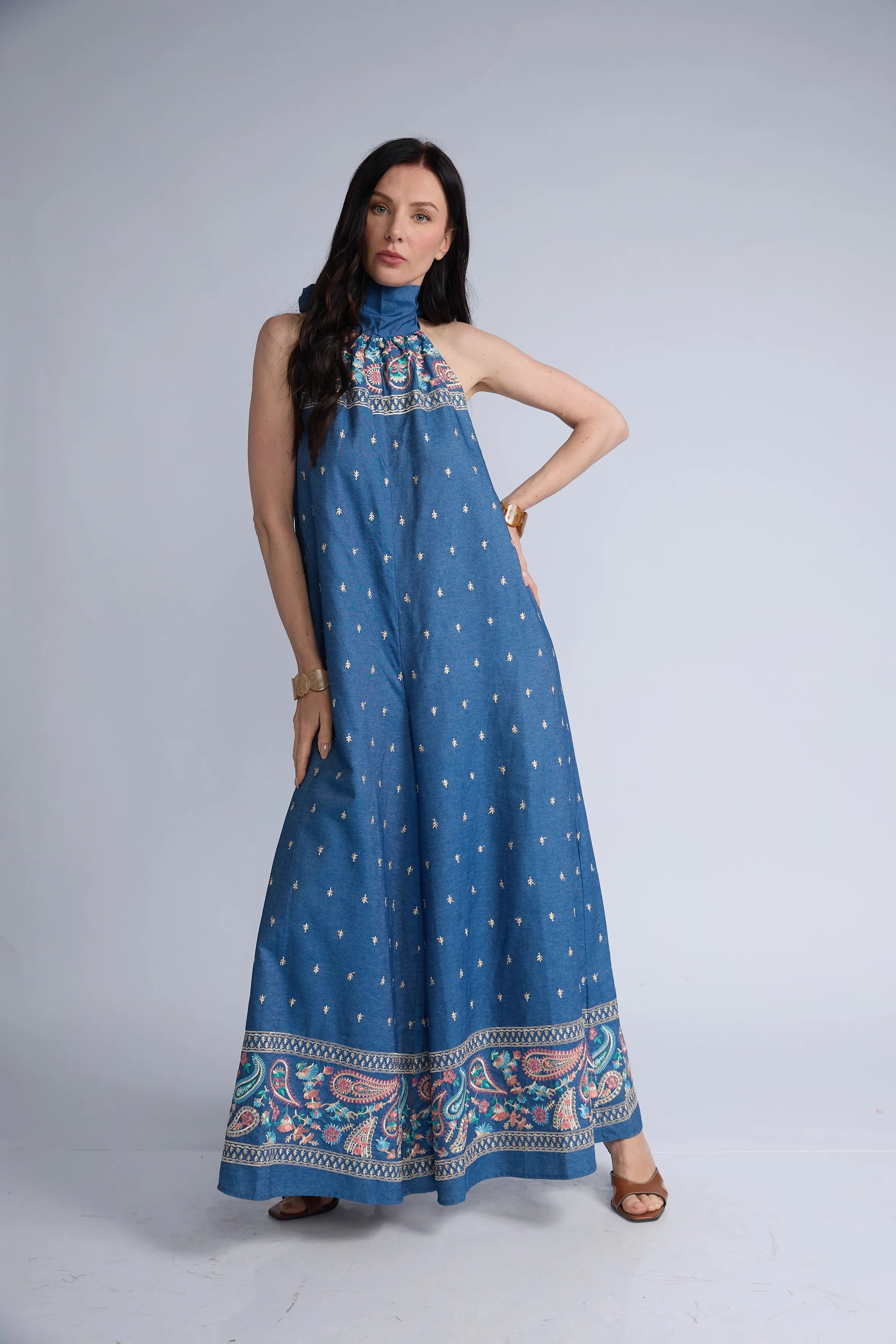 Enterizo Denim Halter