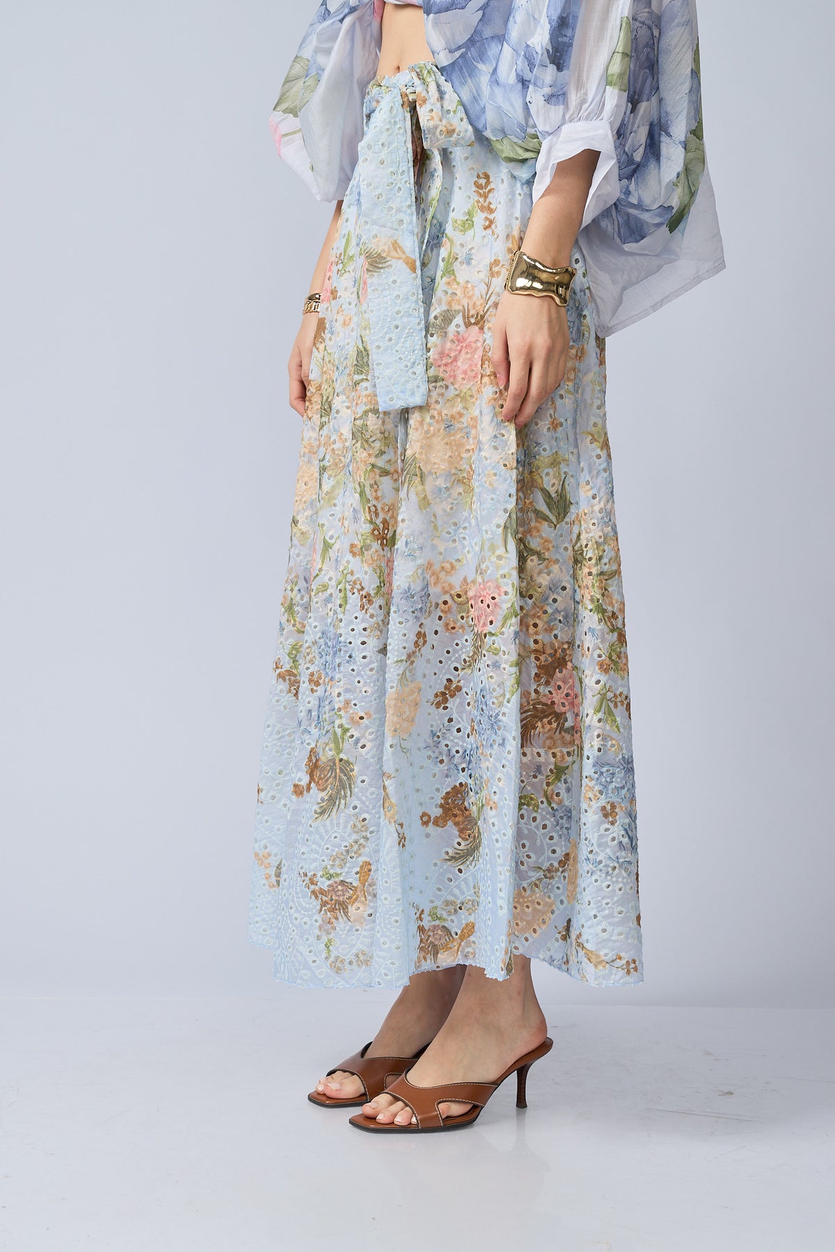 Falda Broderie Estampado