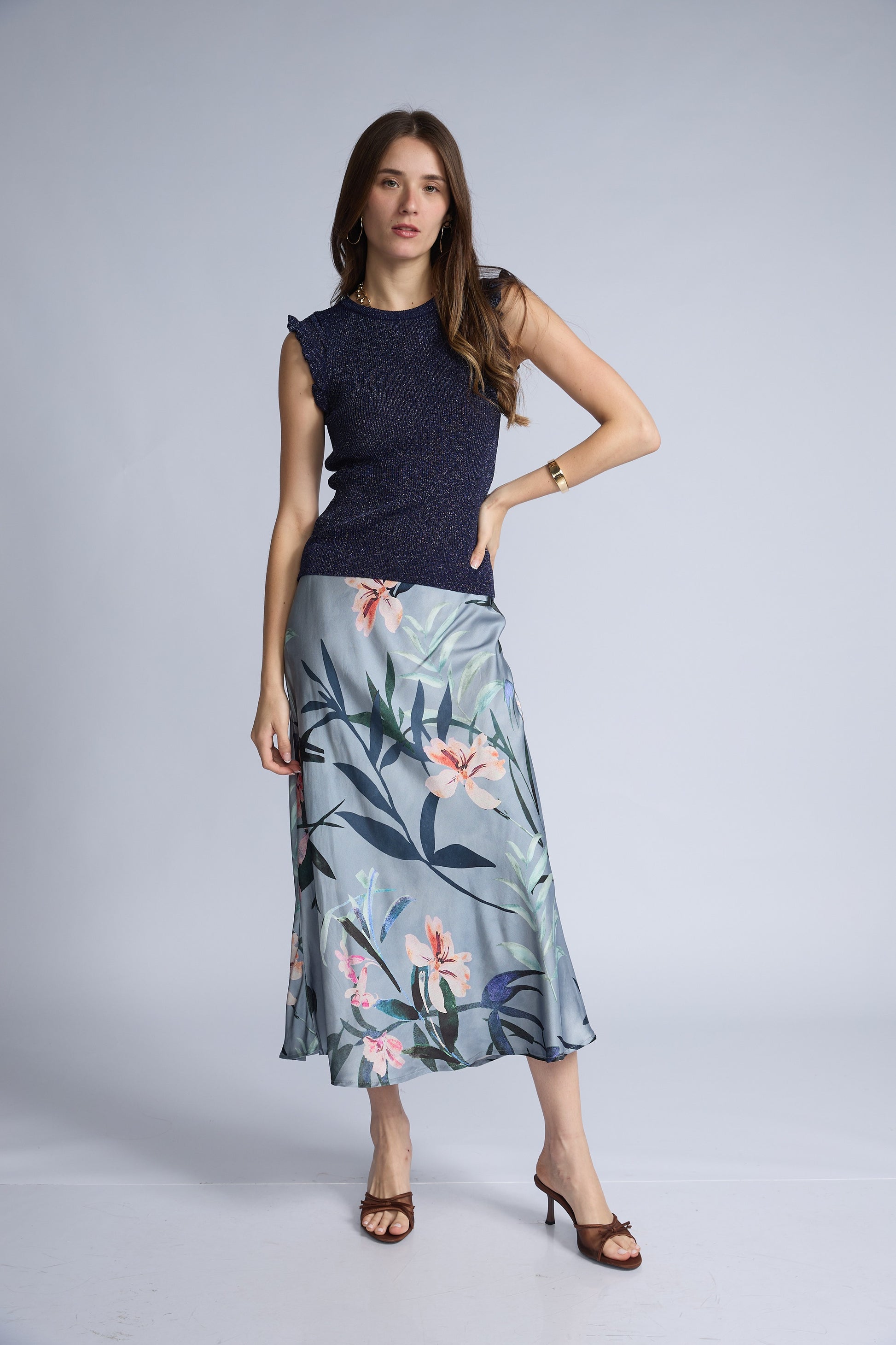 Falda Estampada Sesgo