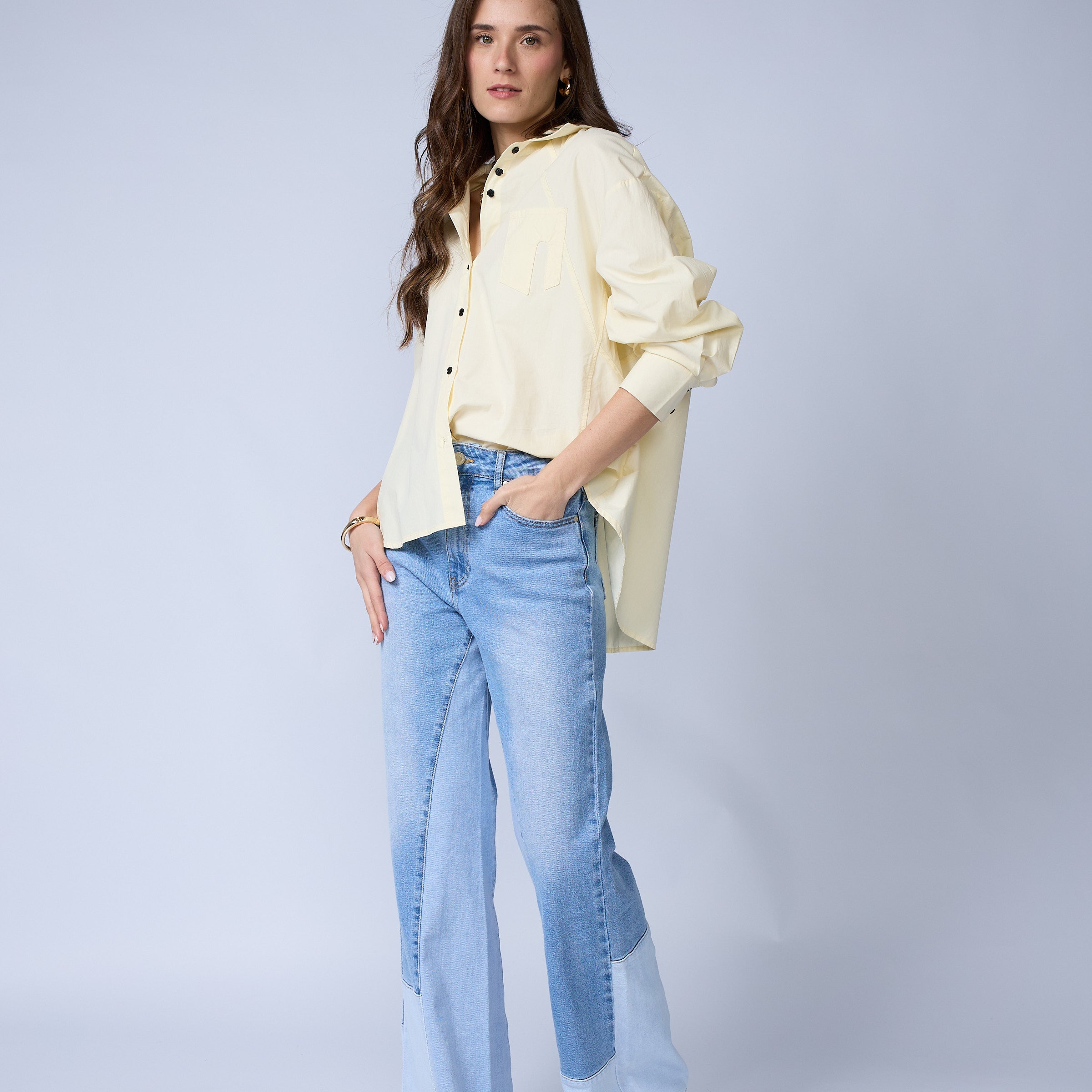 Jean Color Block