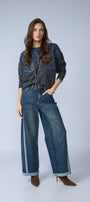 Jean Franja Lateral Azul