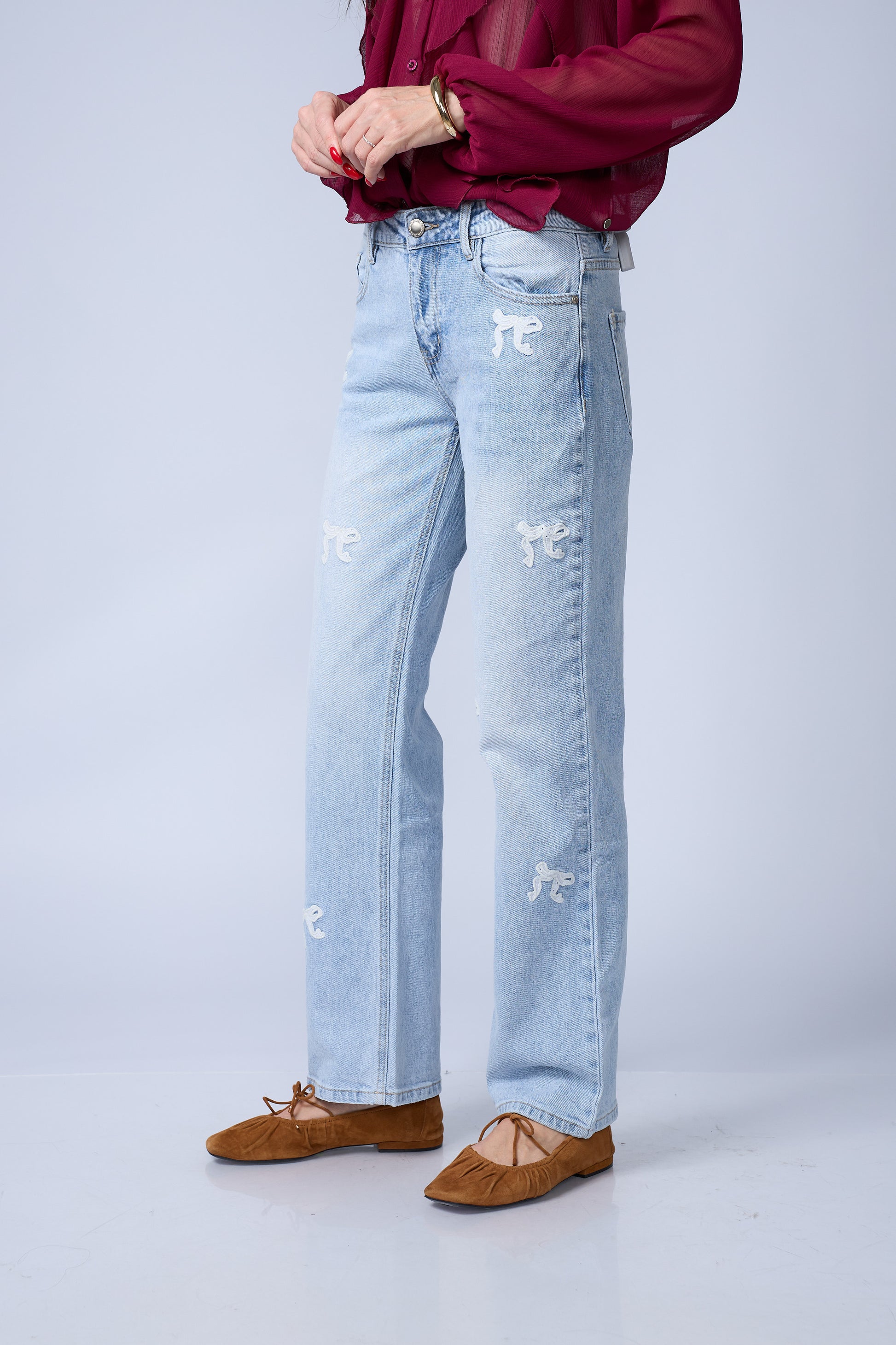 Jean Recto Lazos Bordados