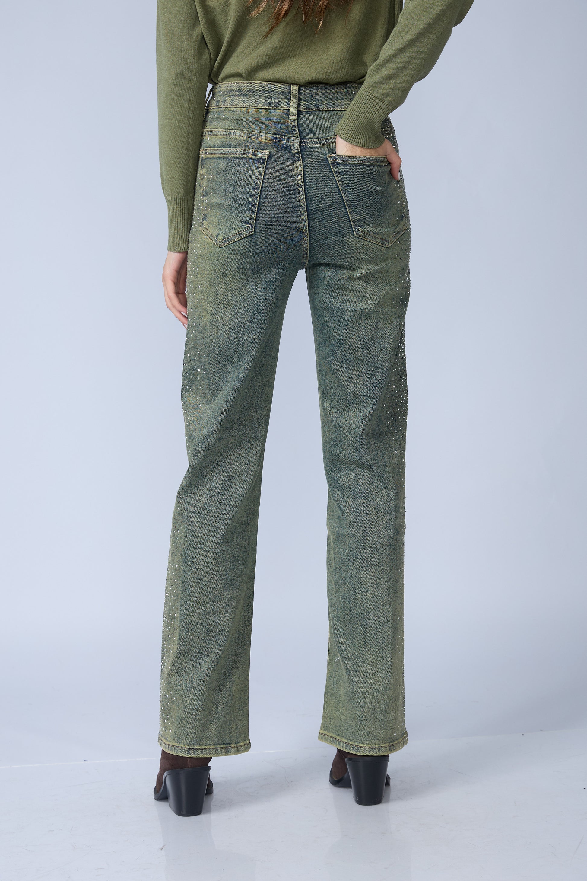 Jean Wide Brillos Laterales
