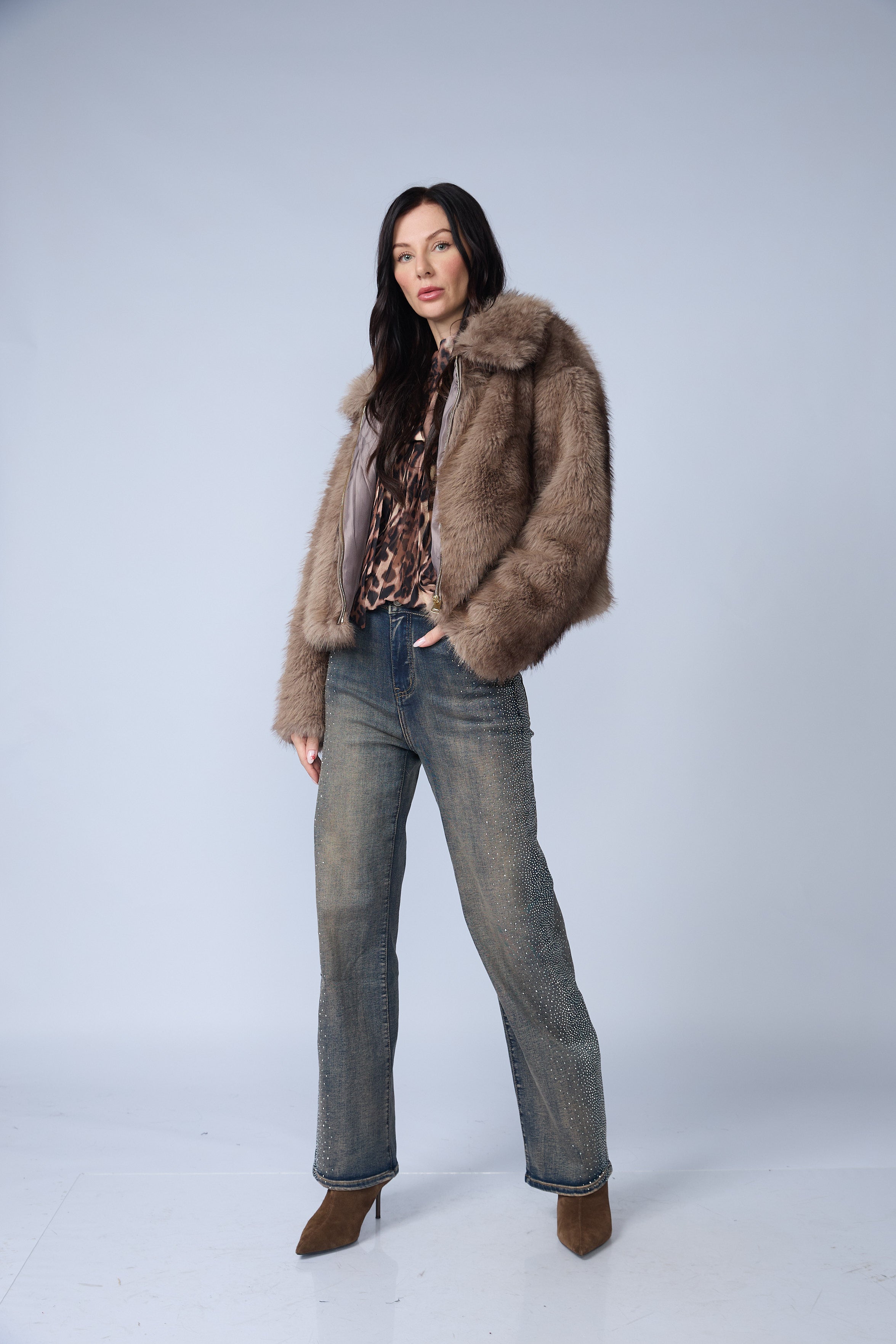 Jean Wide Brillos Laterales