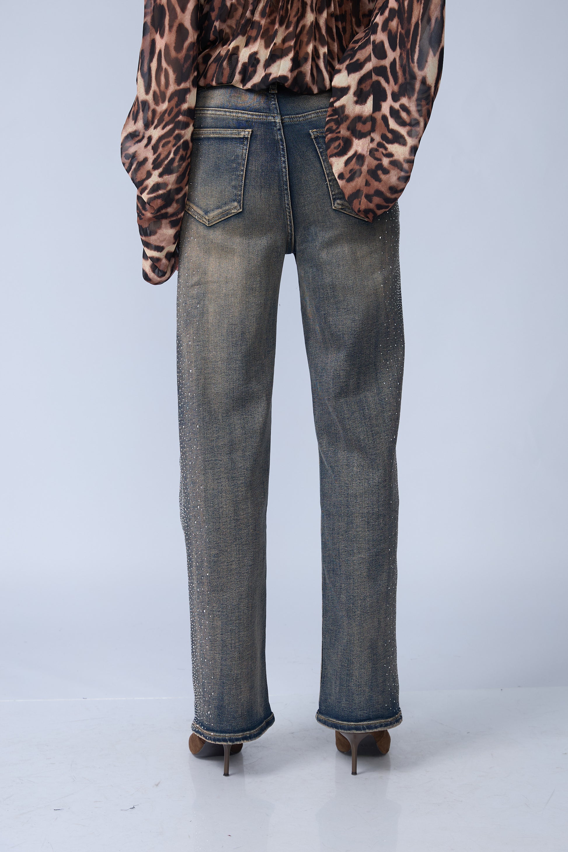 Jean Wide Brillos Laterales