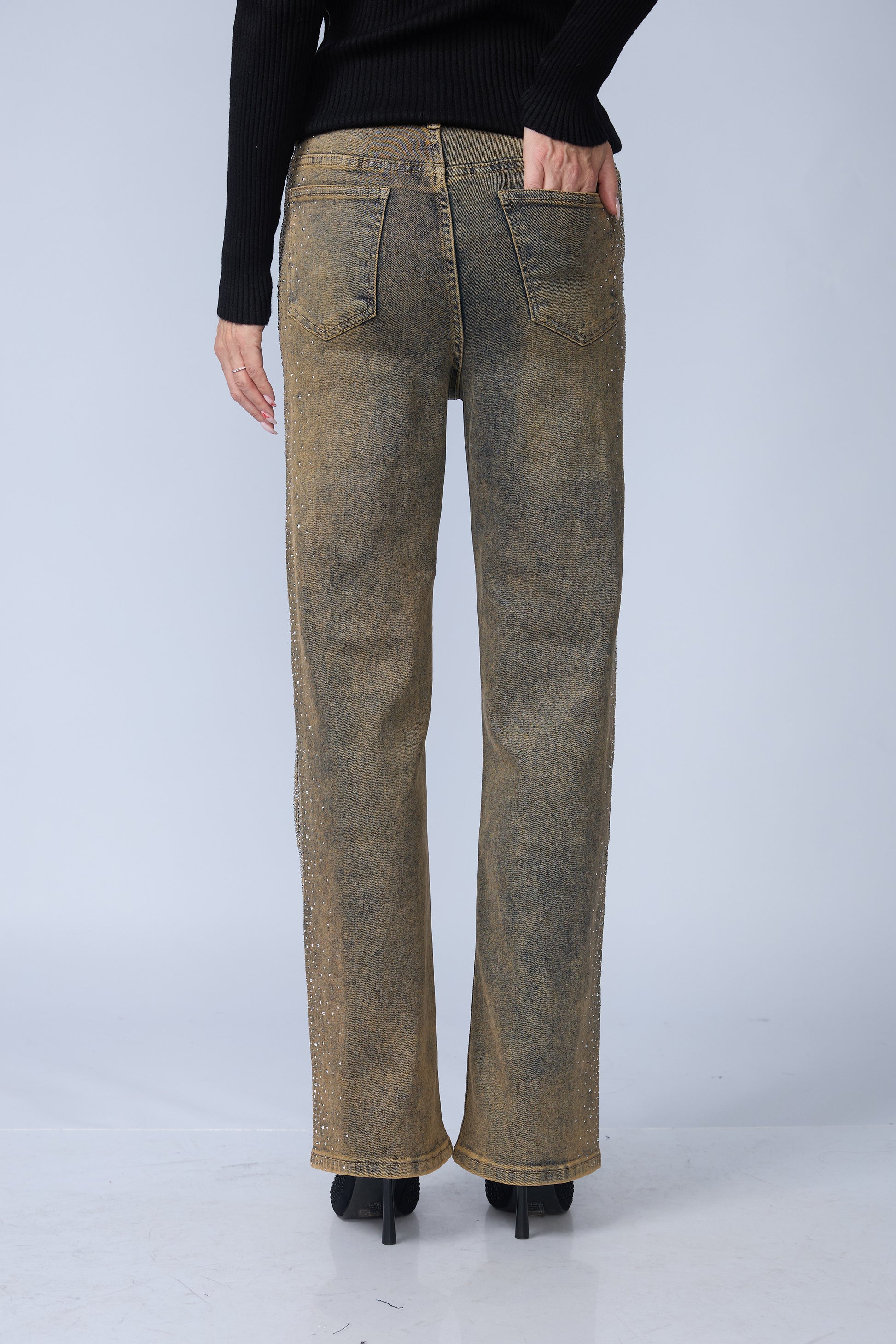 Jean Wide Brillos Laterales
