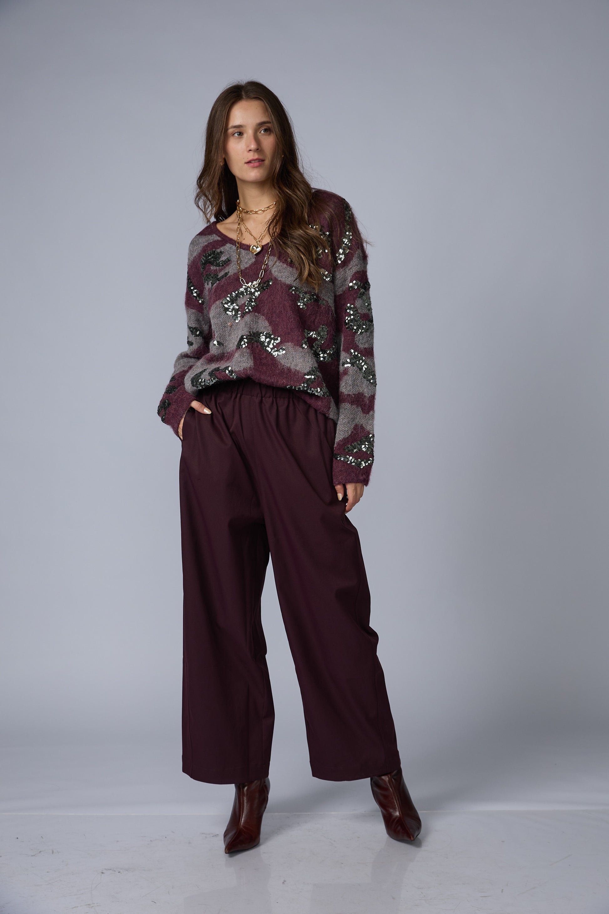 Pantalon Wide Recogido