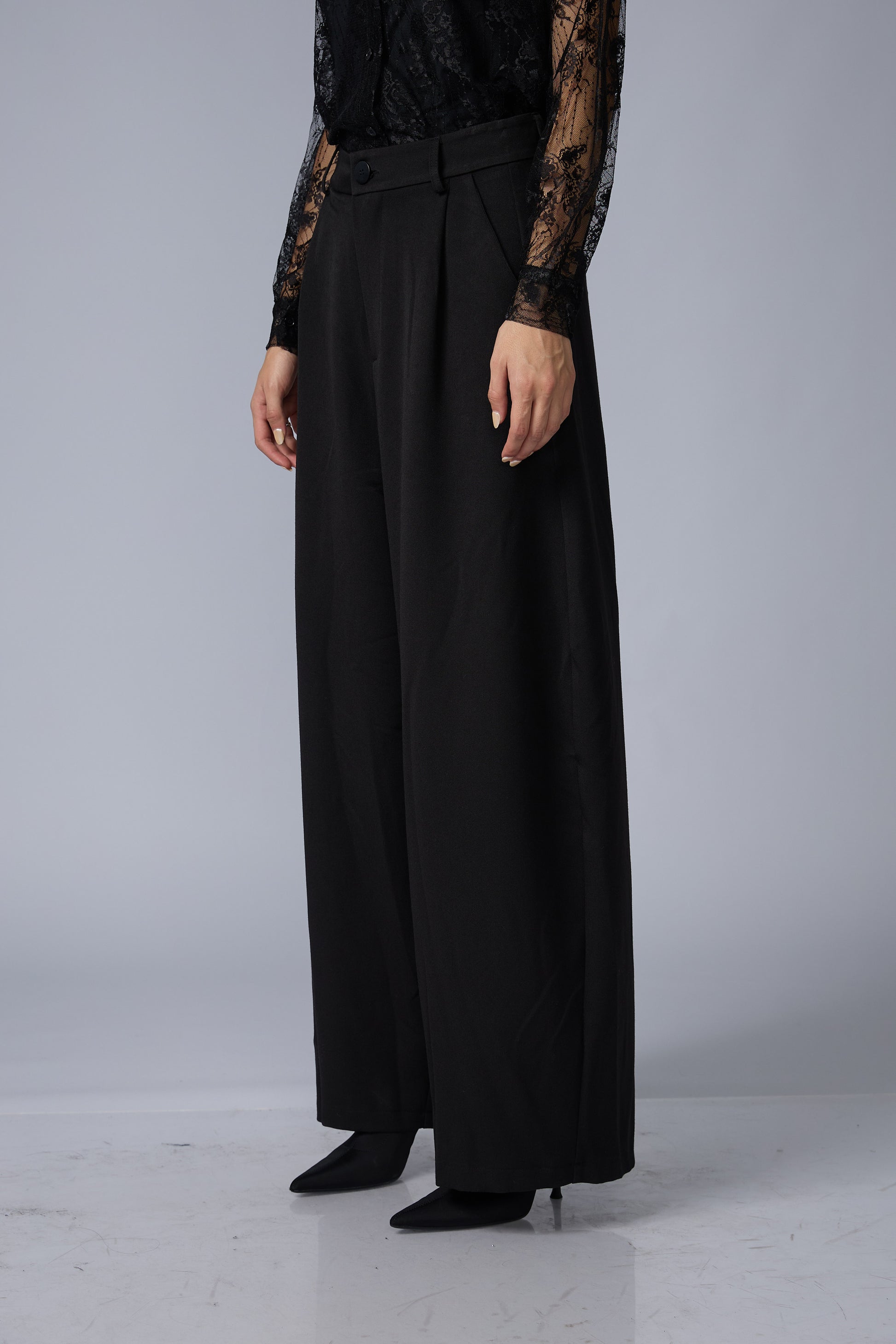 Pantalon Barrel Pliegues