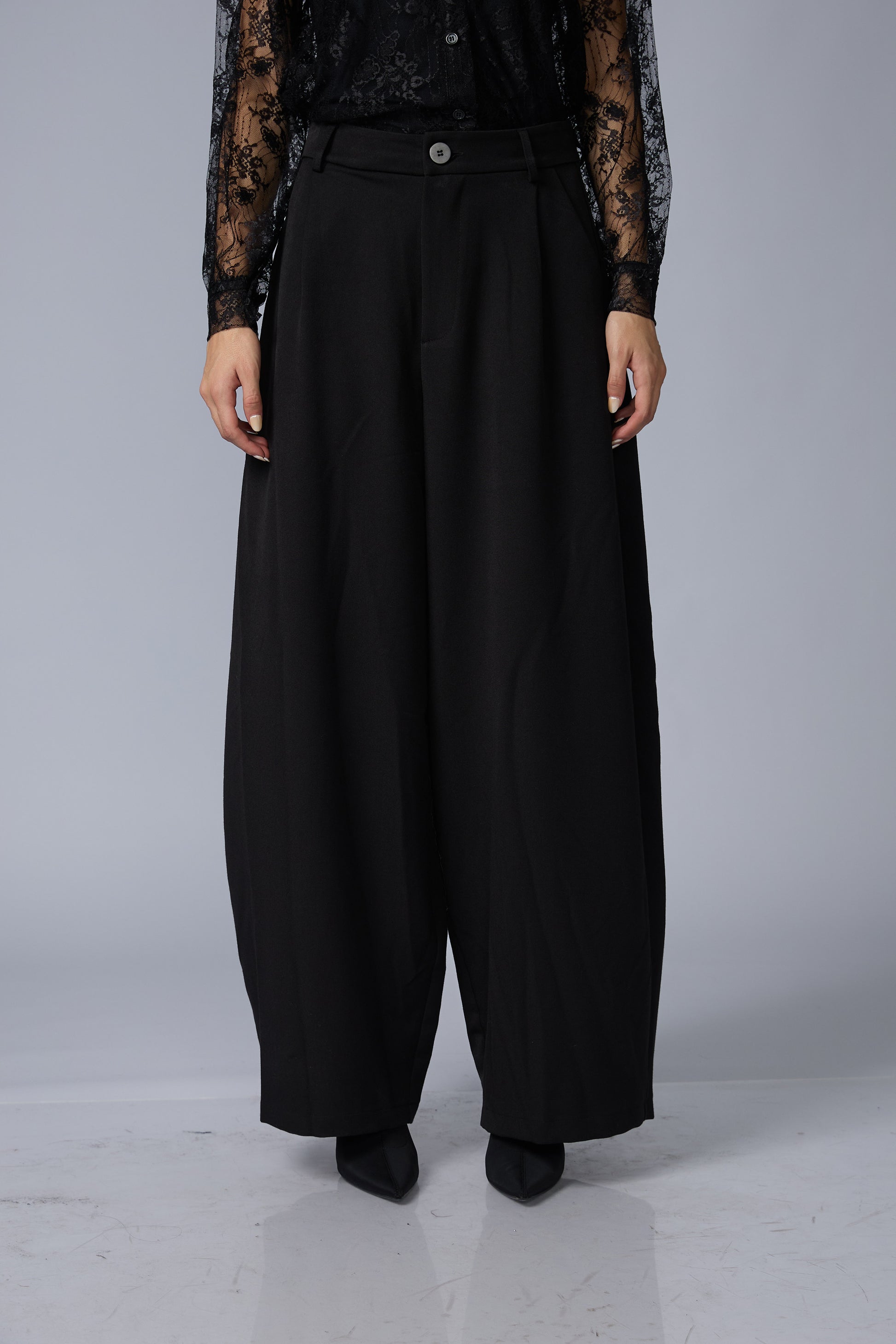 Pantalon Barrel Pliegues