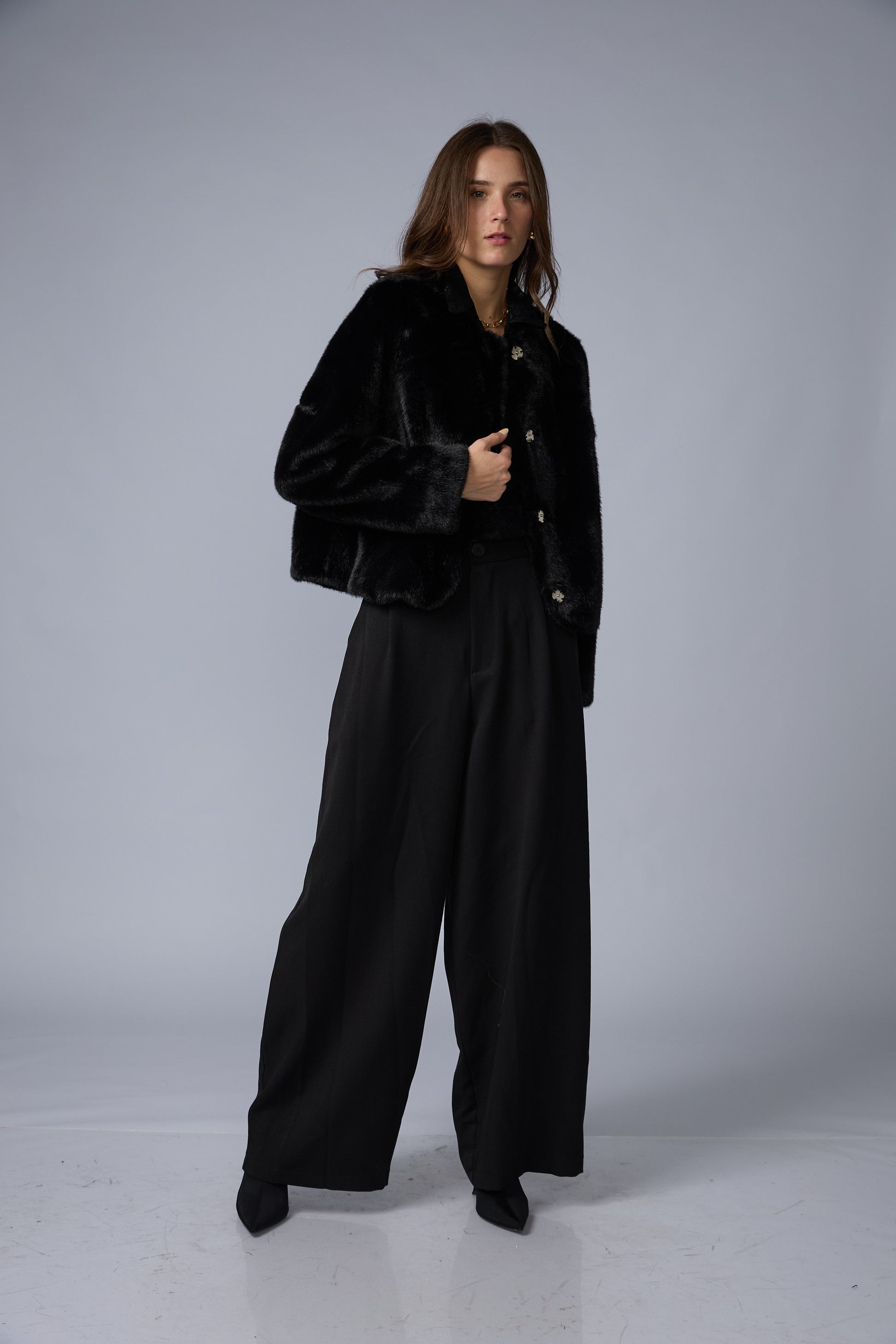 Pantalon Barrel Pliegues