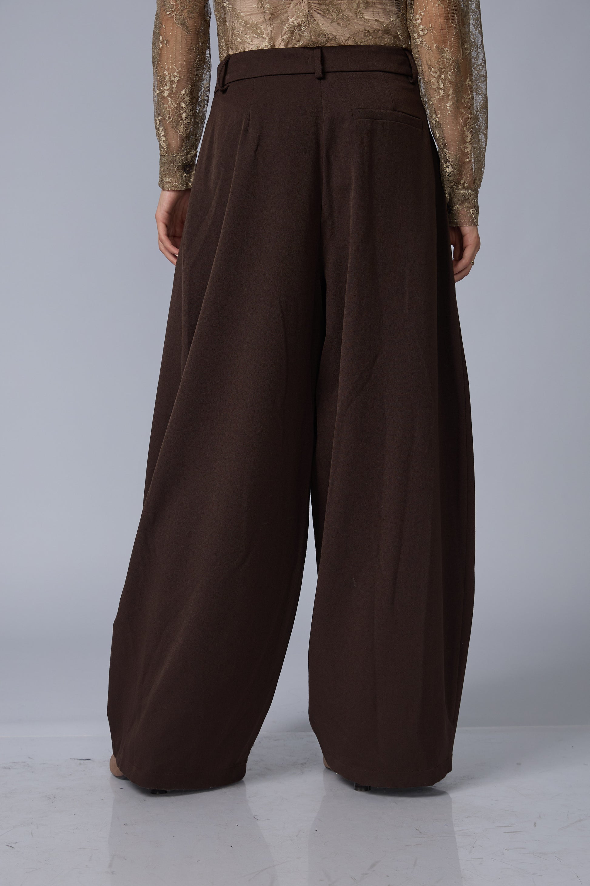 Pantalon Barrel Pliegues