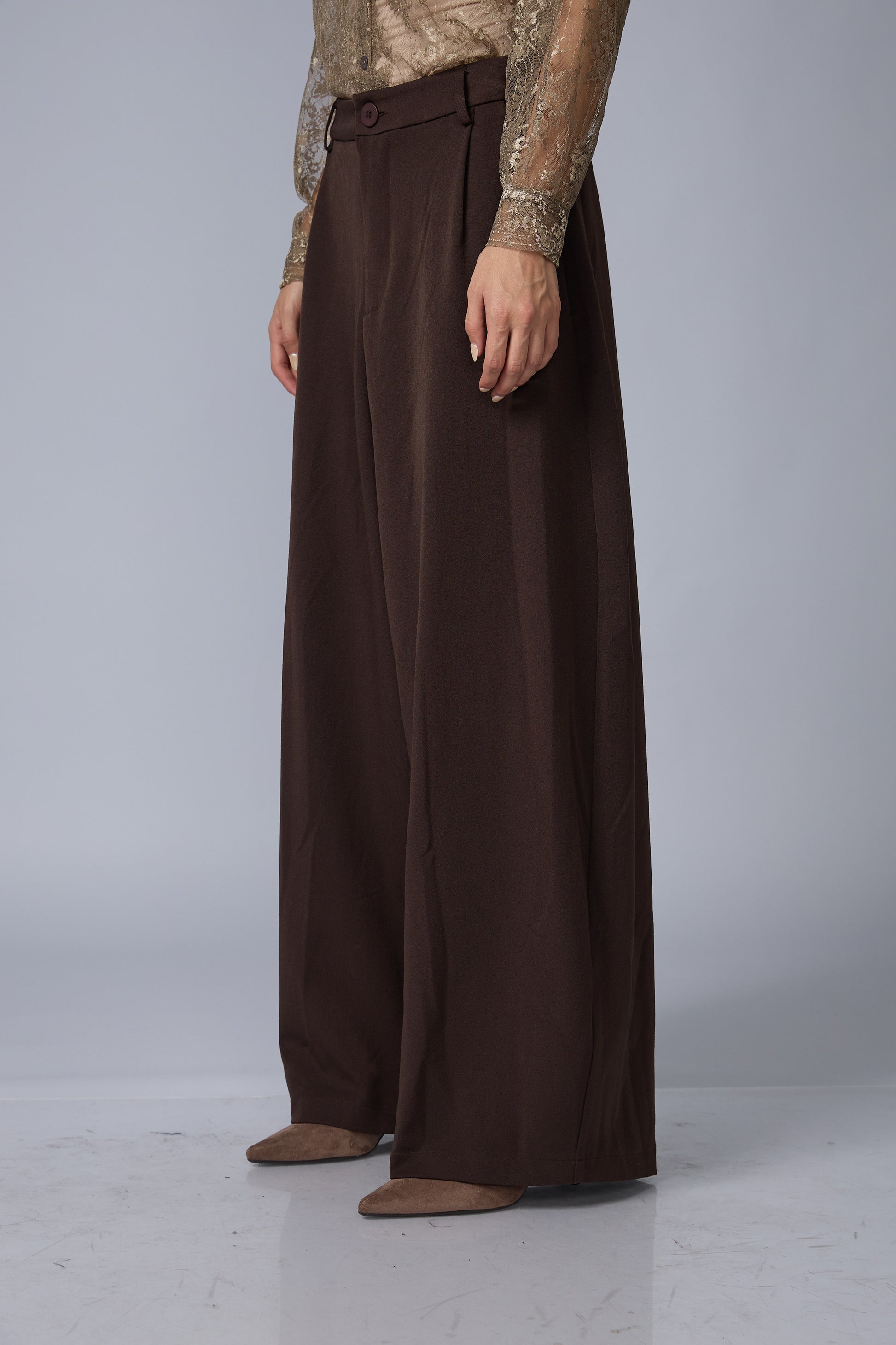 Pantalon Barrel Pliegues
