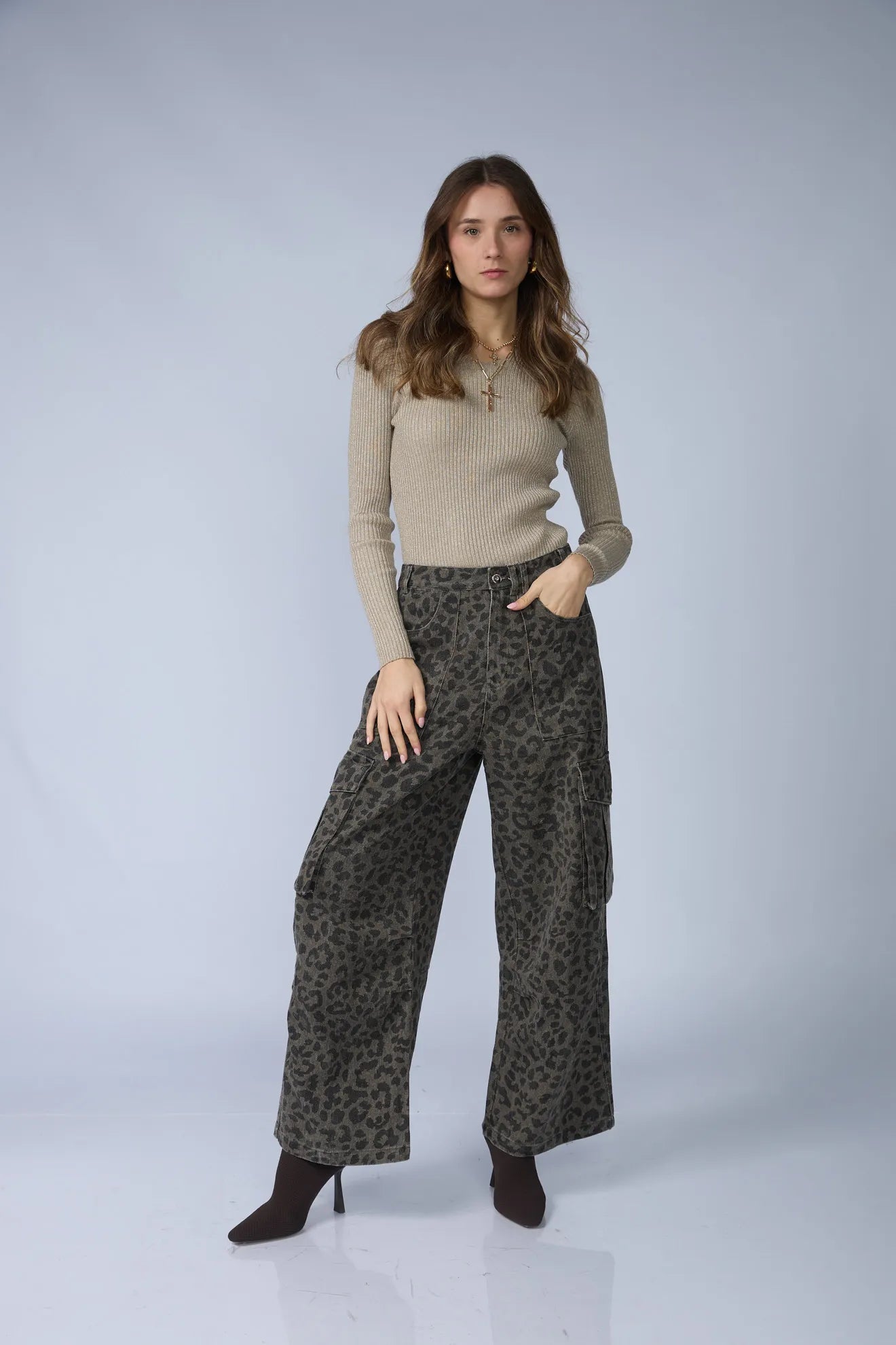 Pantalon Cargo Animal Print