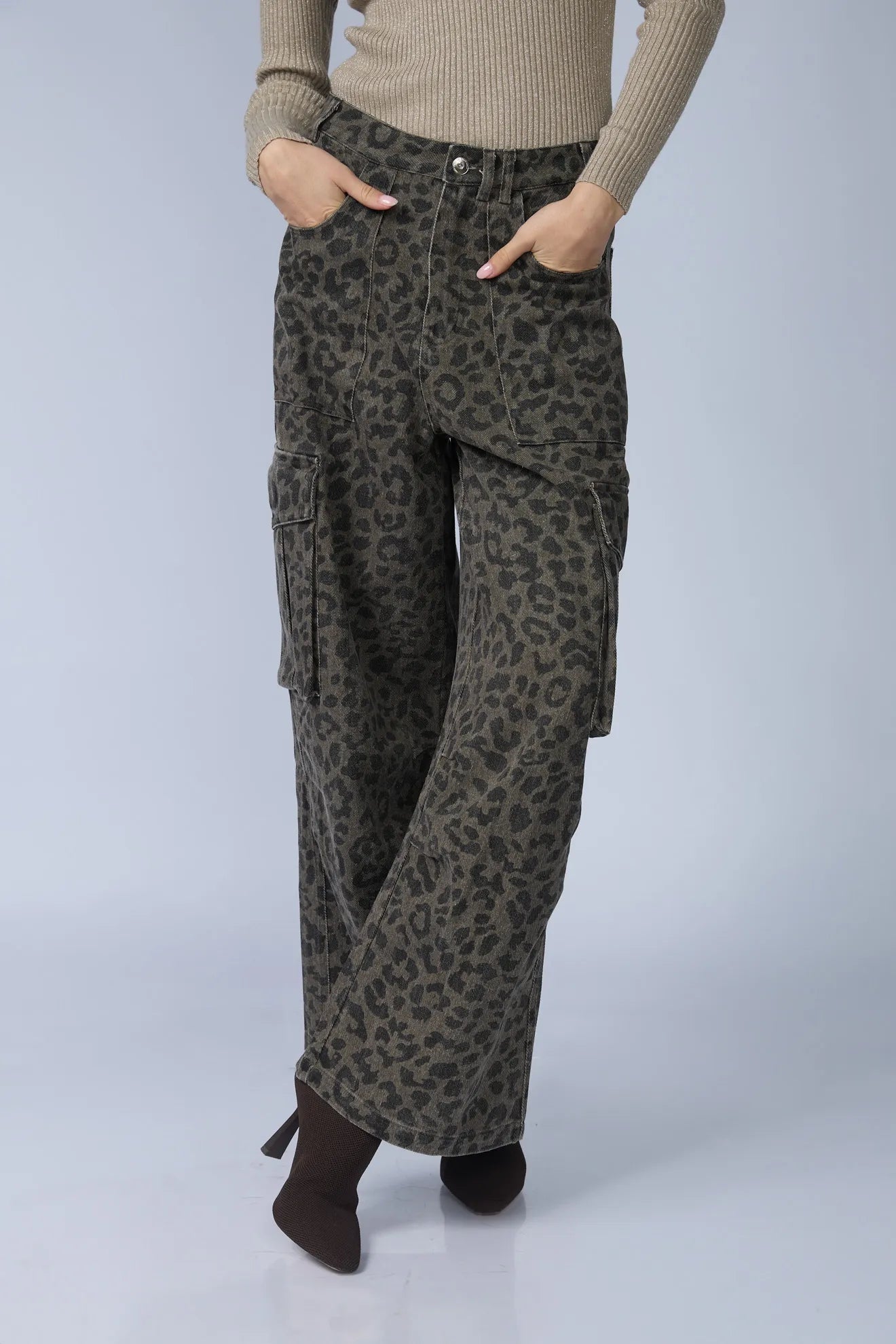 Pantalon Cargo Animal Print