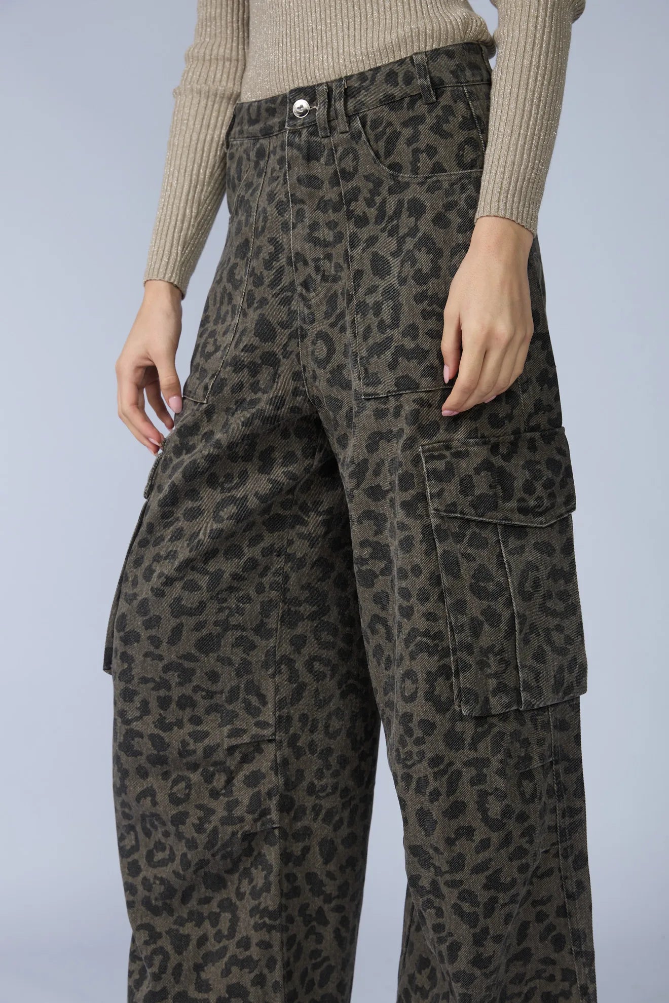 Pantalon Cargo Animal Print