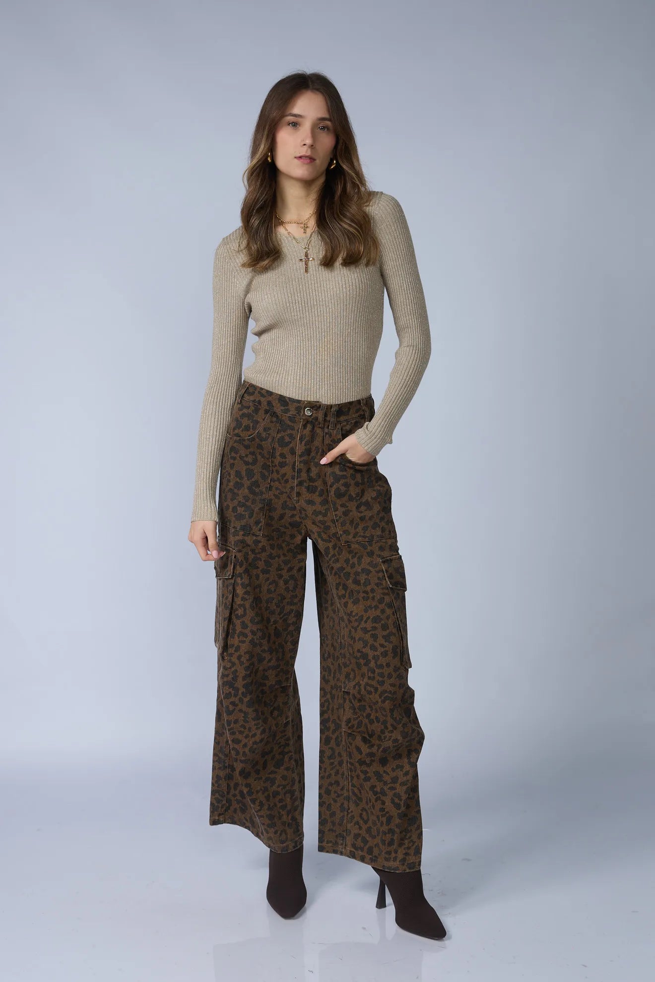 Pantalon Cargo Animal Print