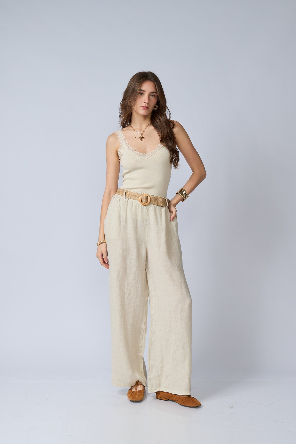 Pantalon Lino Cinturon