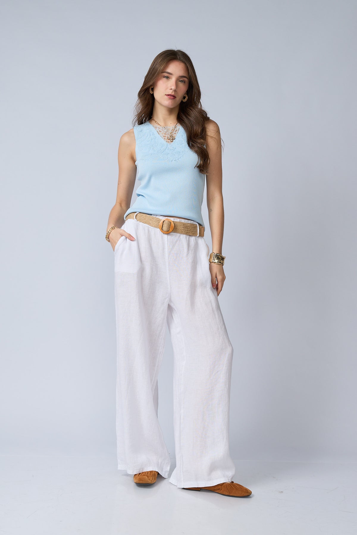 Pantalon Lino Cinturon