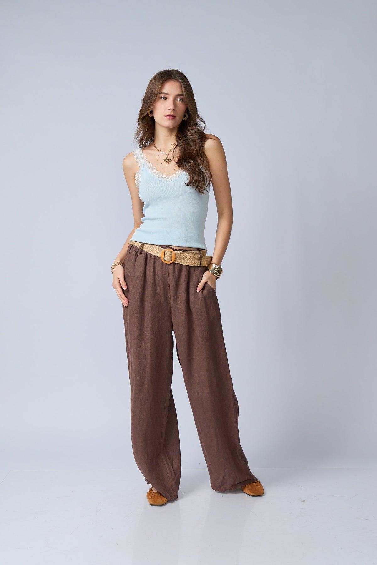 Pantalon Lino Cinturon