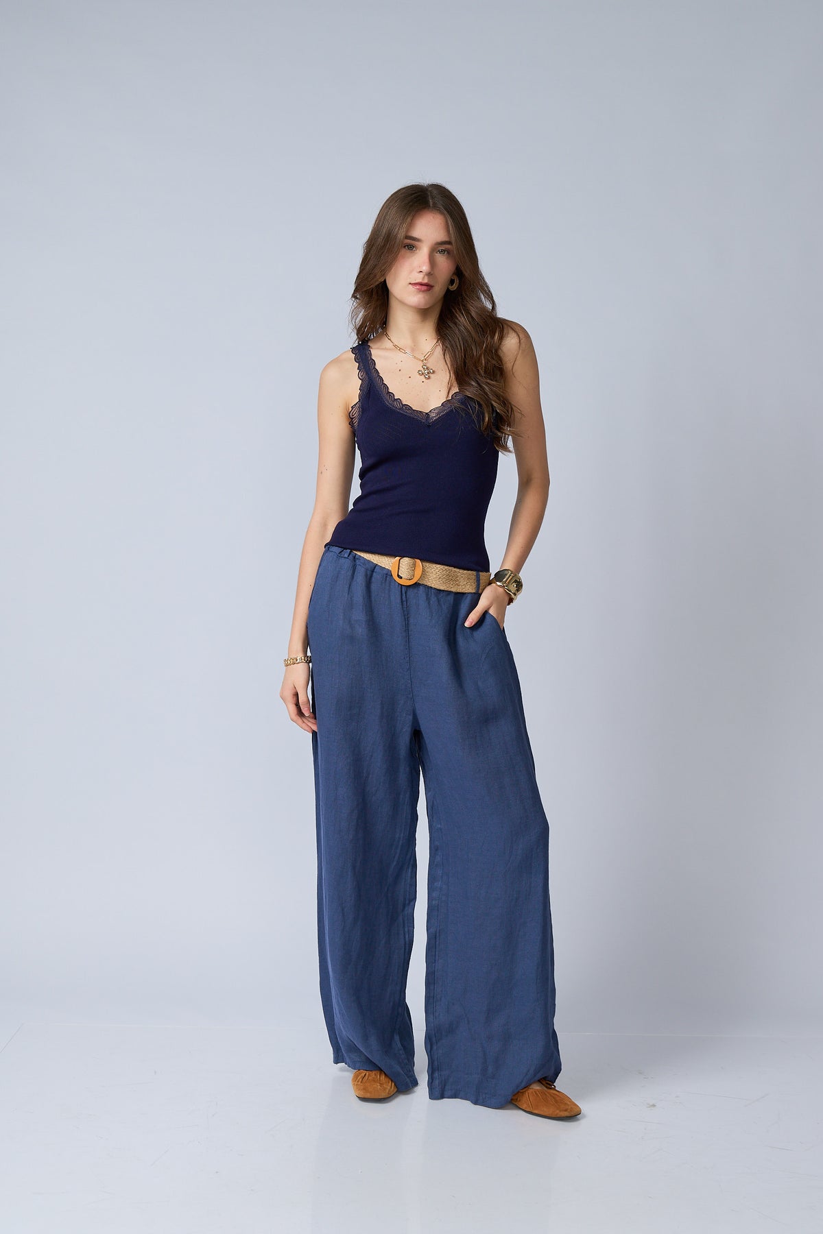 Pantalon Lino Cinturon