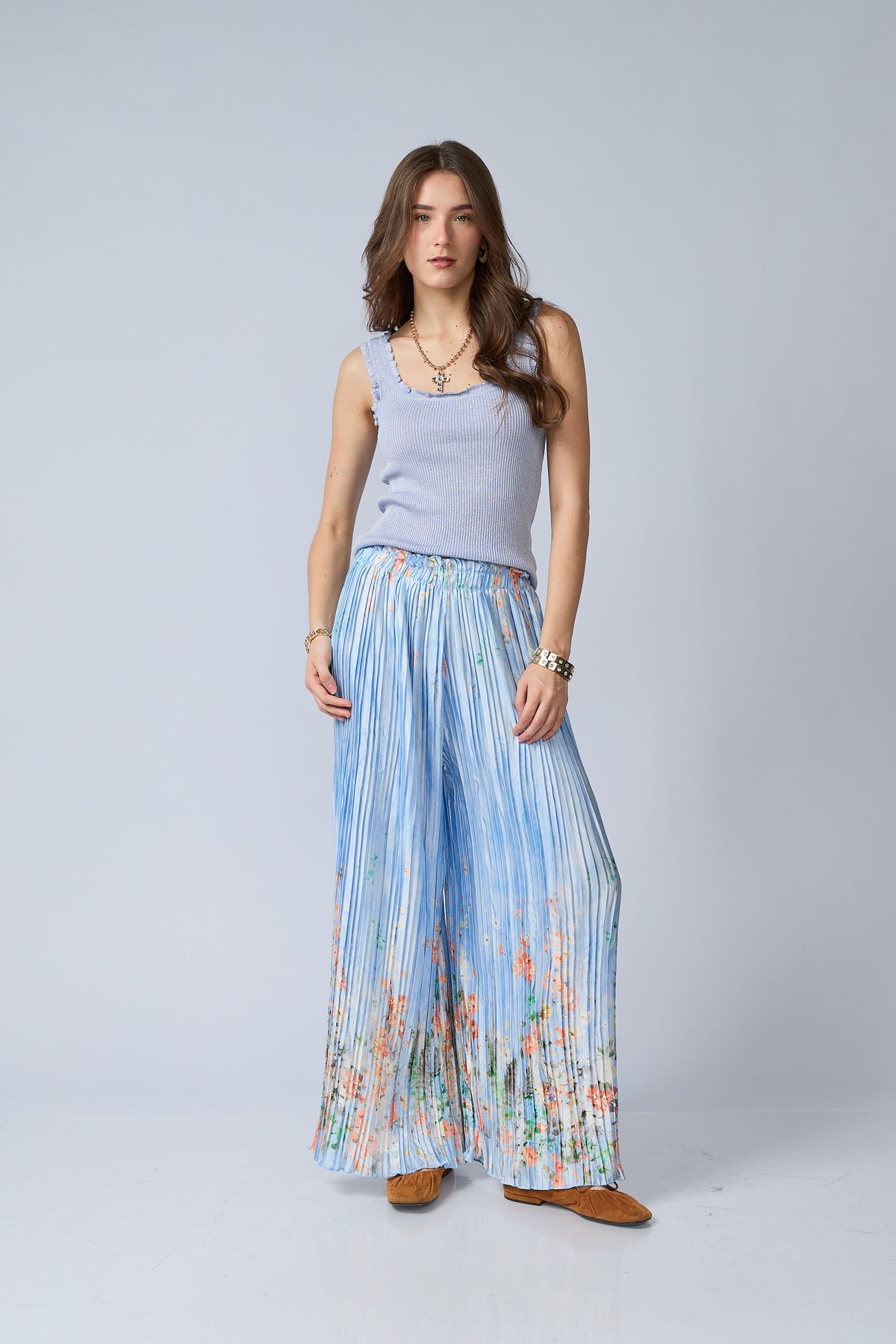 Pantalon Plizado Estampado