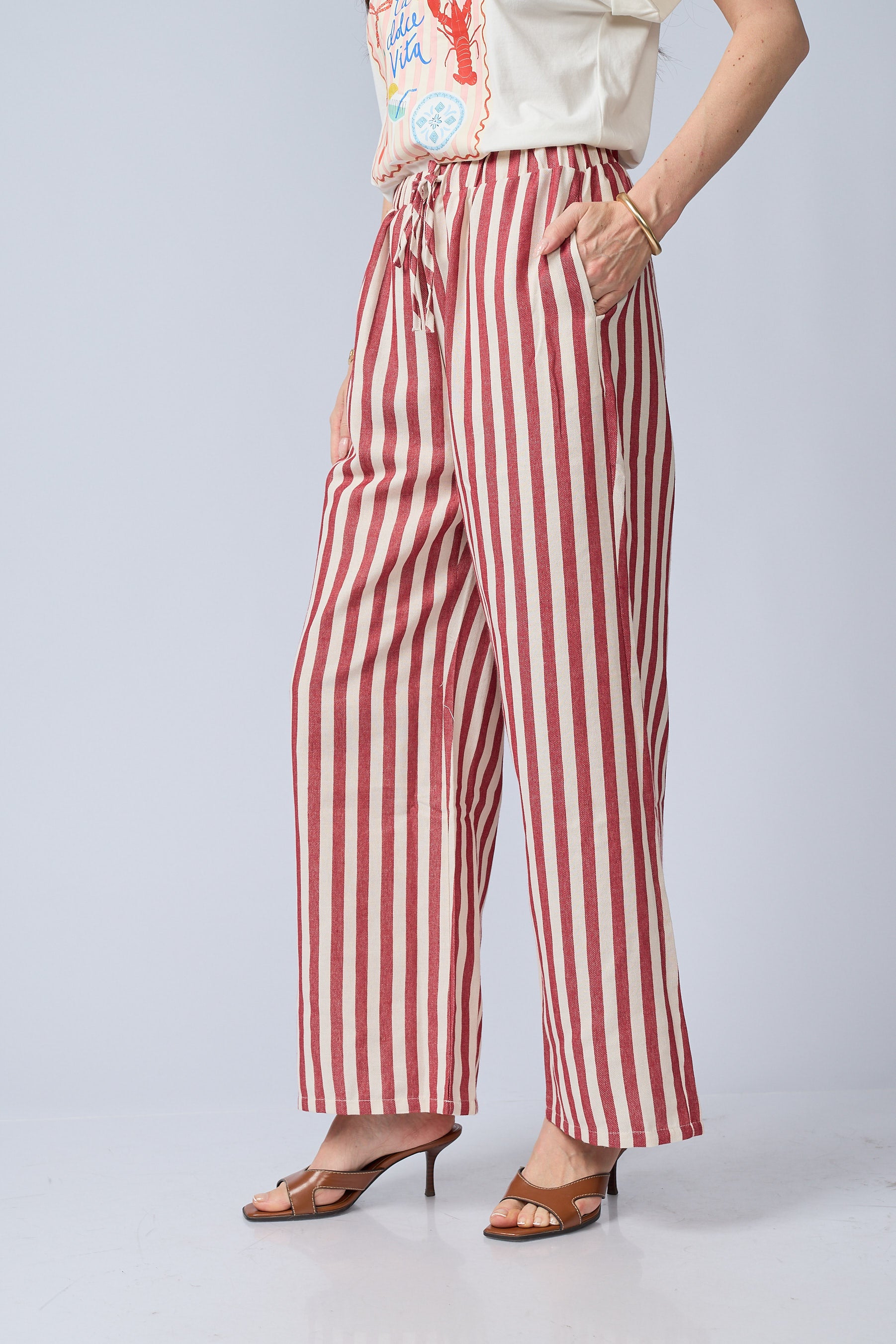 Pantalon Rayas Bolsillos