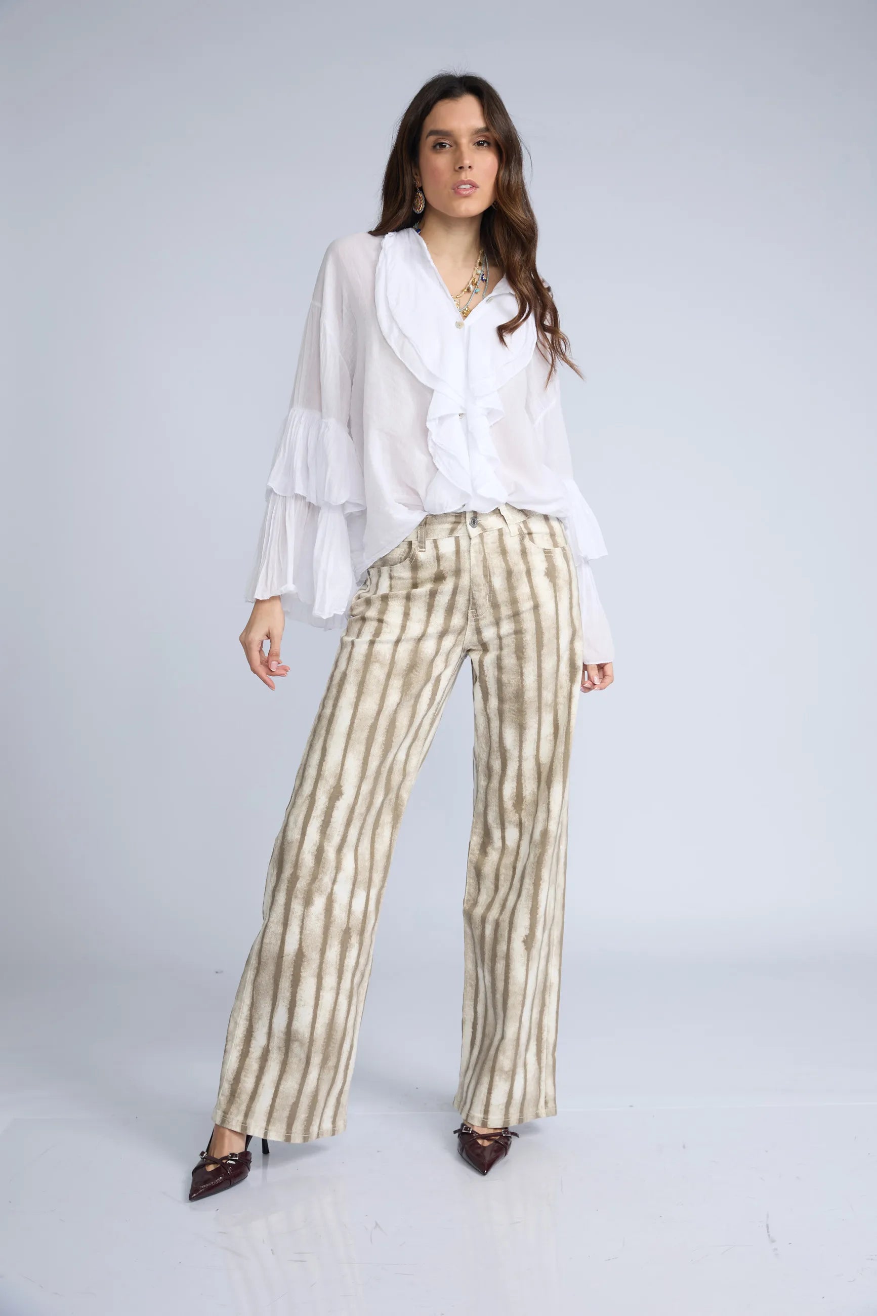 Pantalon Rayas Wide