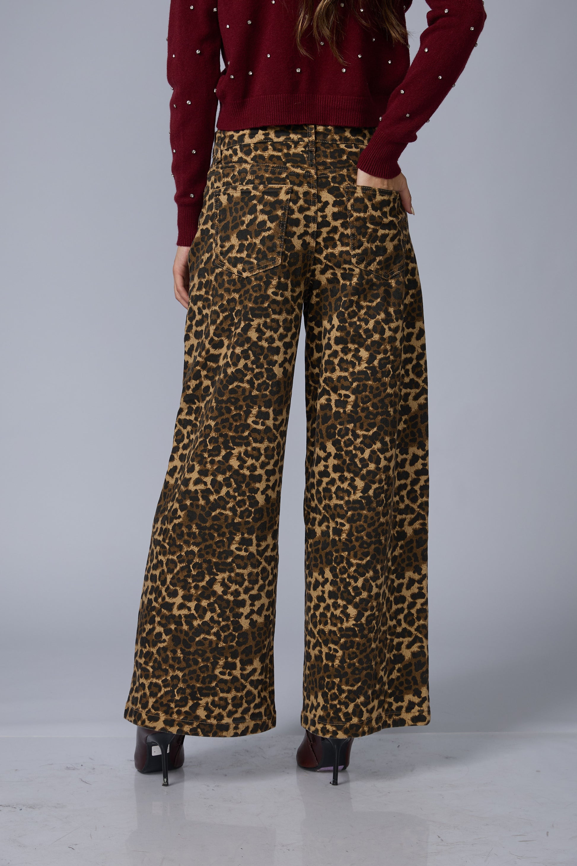 Pantalon Wide Animal Print