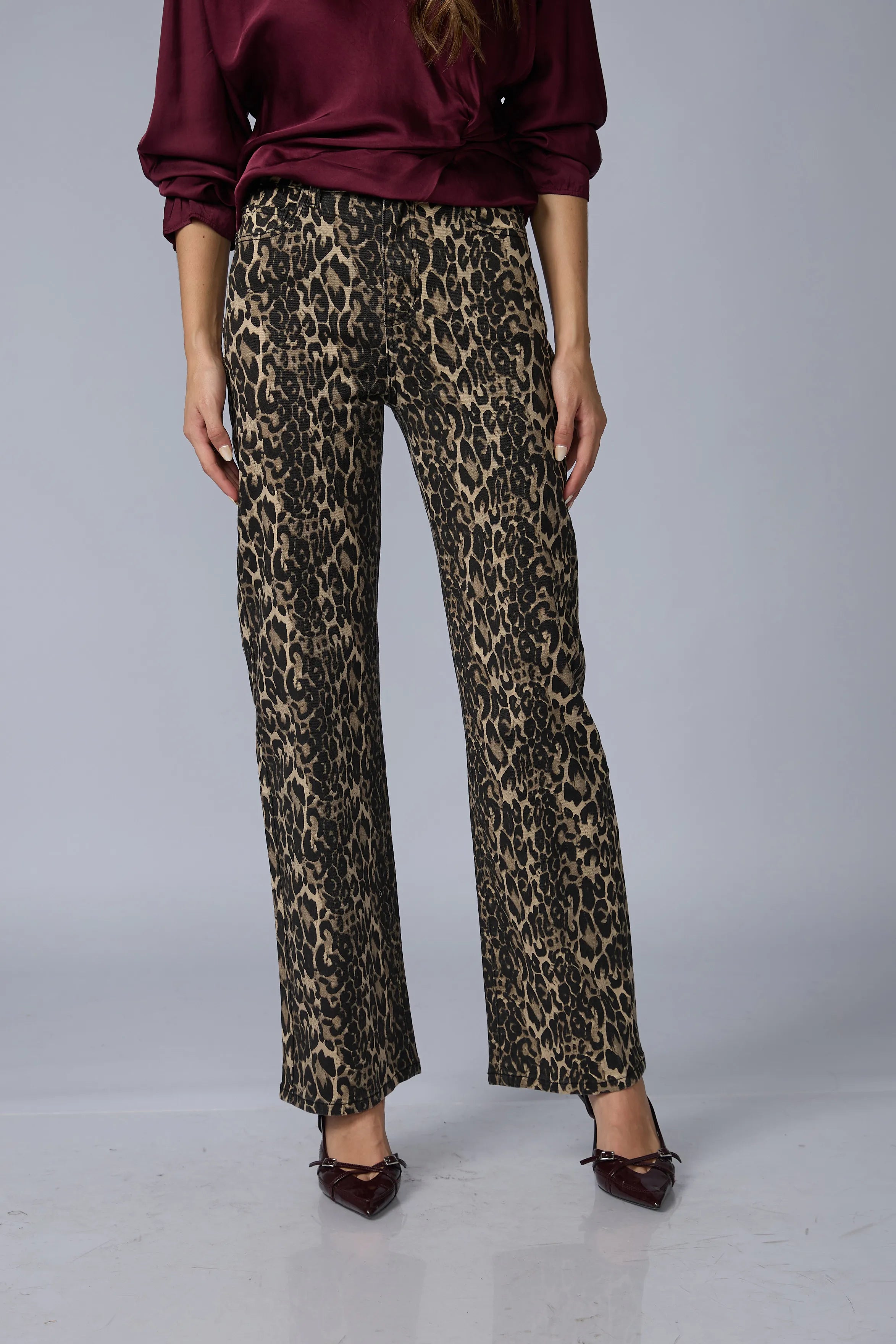 Pantalon Wide Animal Print