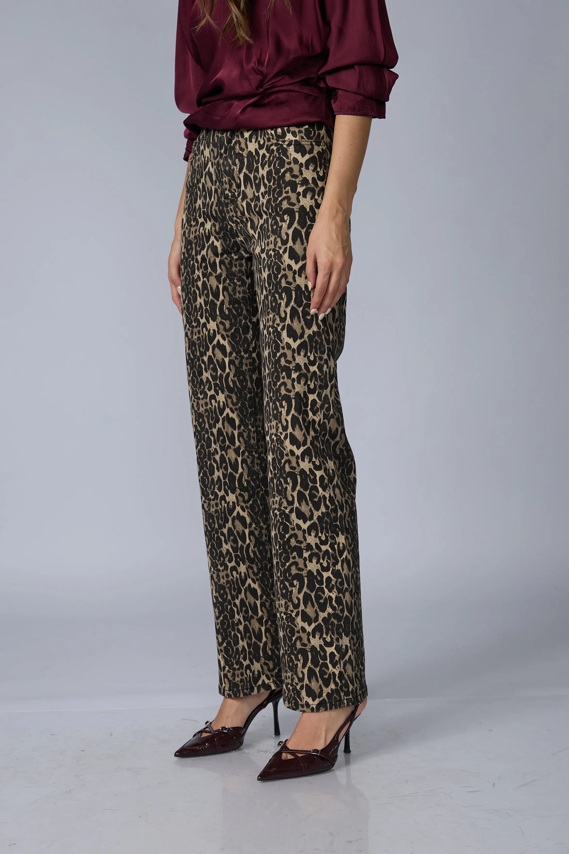 Pantalon Wide Animal Print