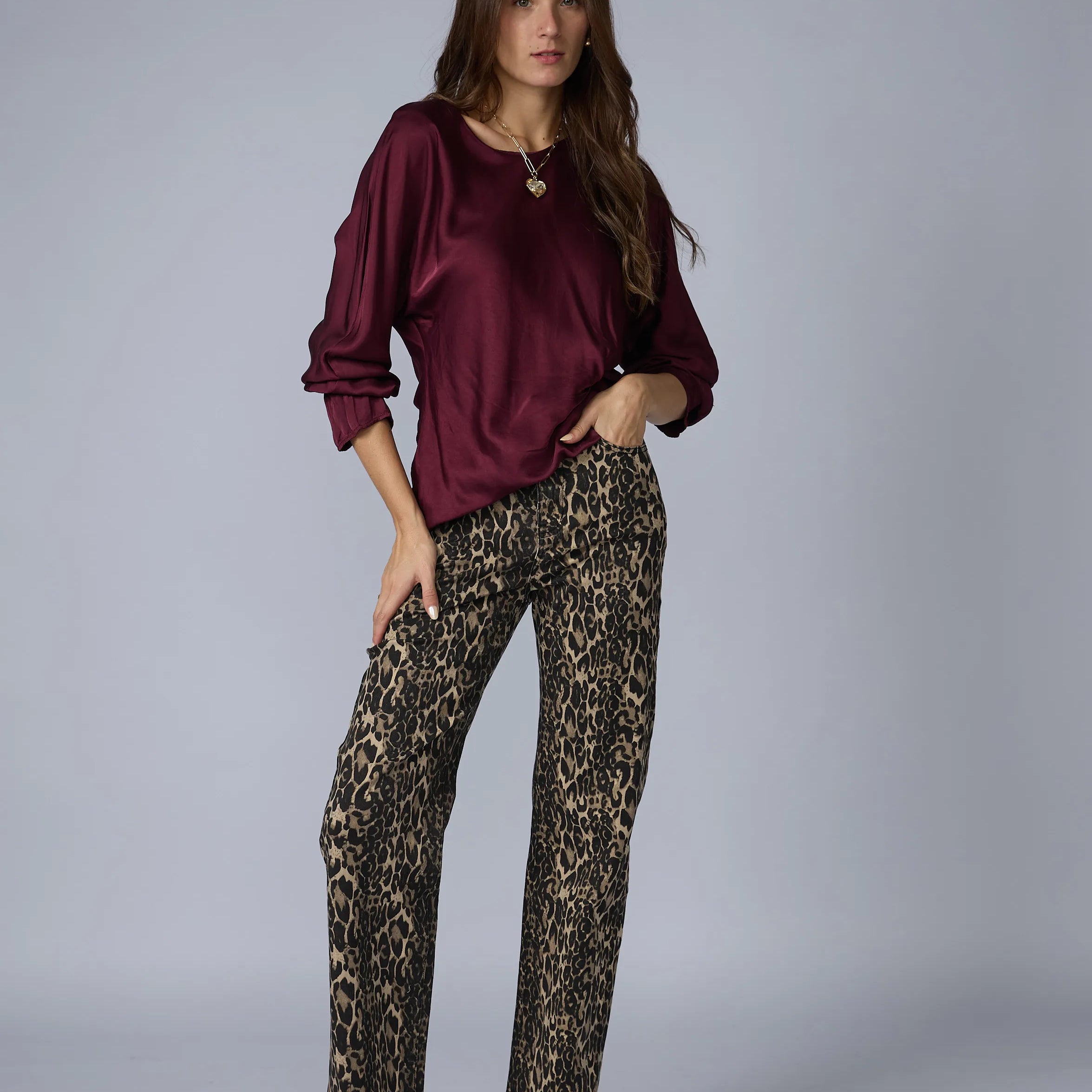 Pantalon Wide Animal Print
