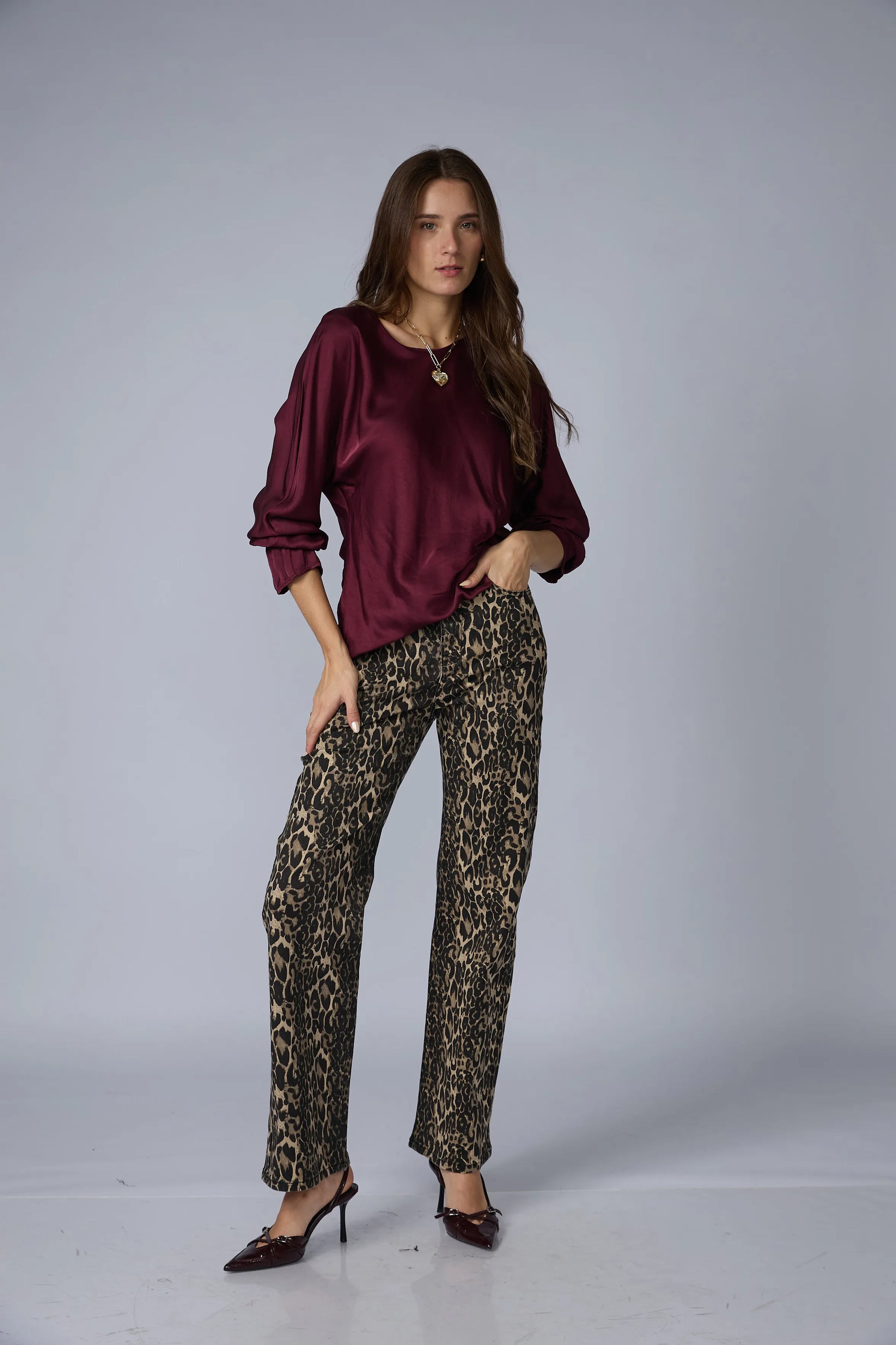 Pantalon Wide Animal Print