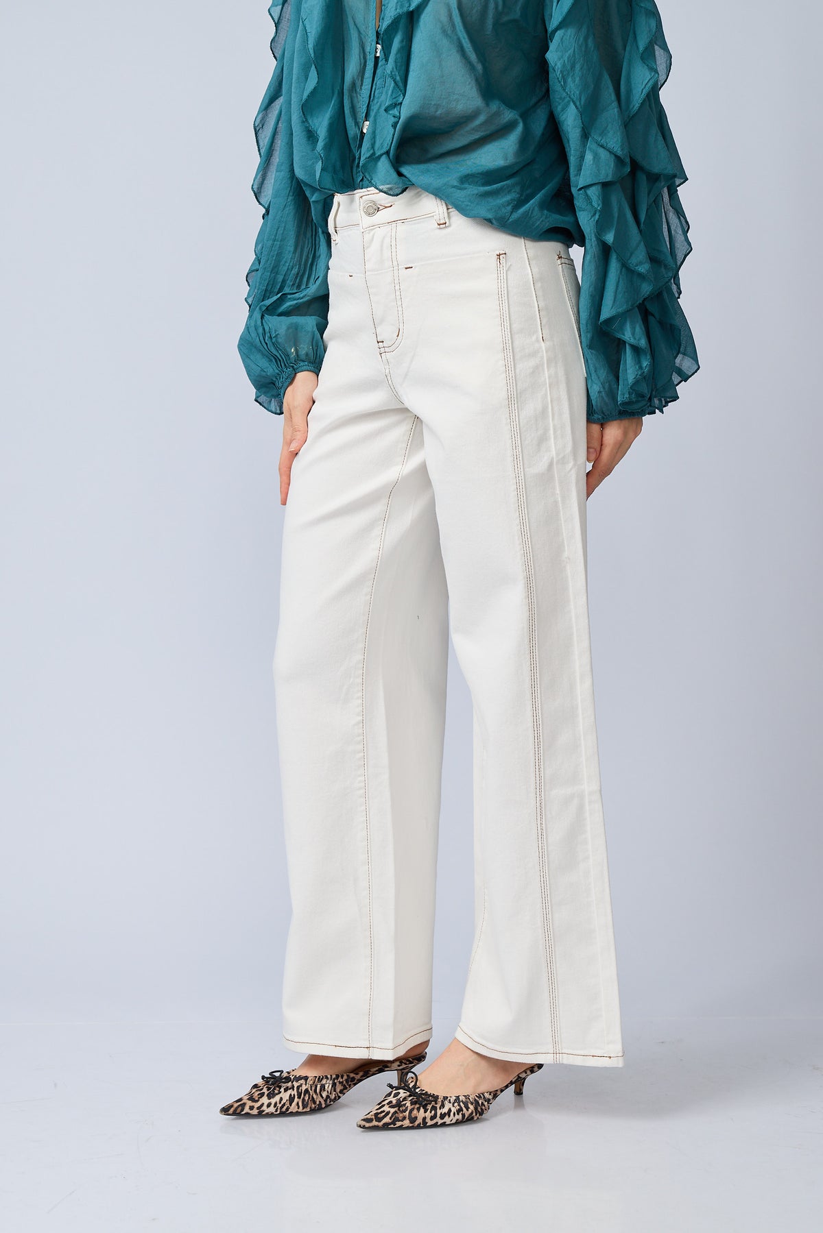 Pantalon Wide Bolsillos Delanteros