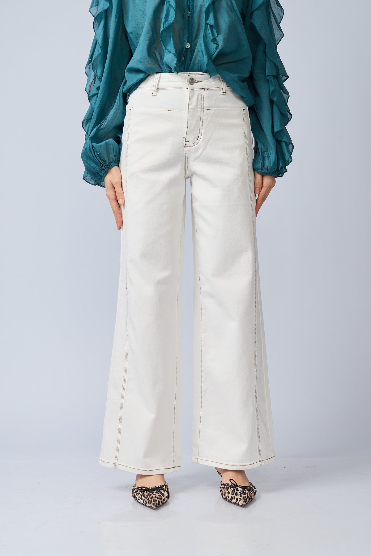 Pantalon Wide Bolsillos Delanteros
